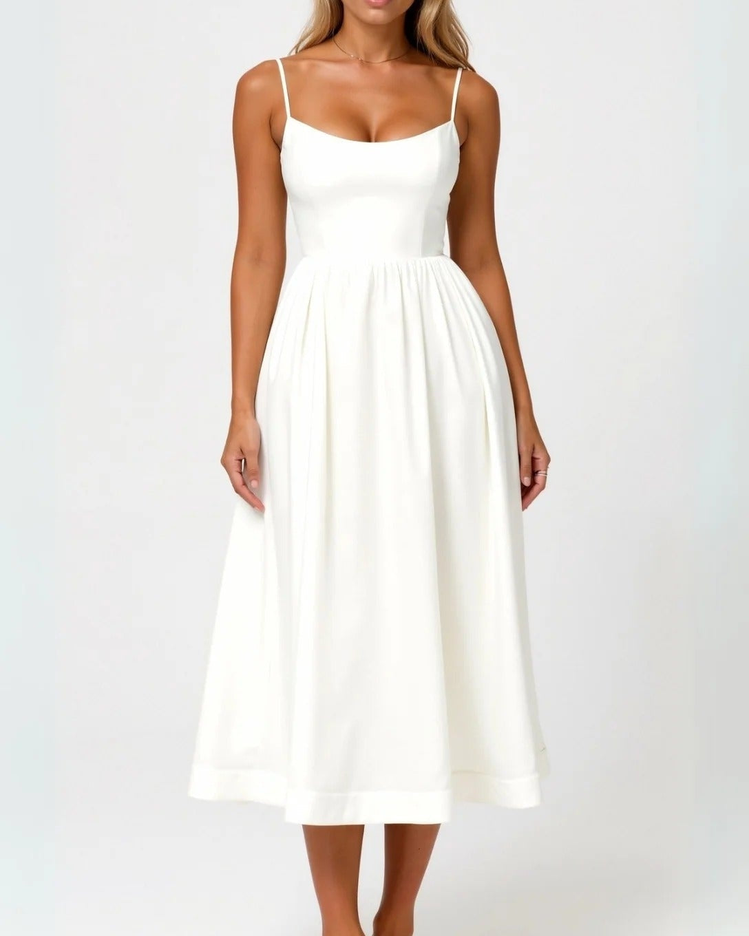 Aurazio Vestito Midi Plissettato da Donna