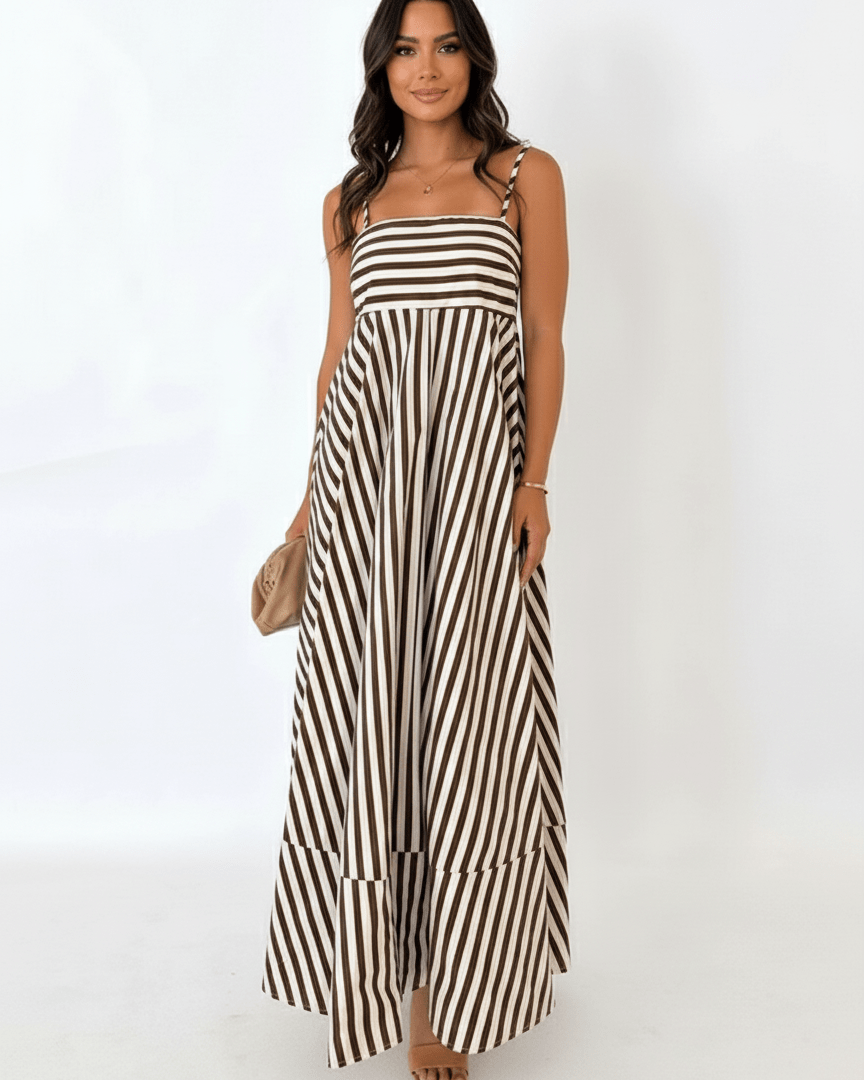 Aurazio Abito Maxi a Righe per Donna