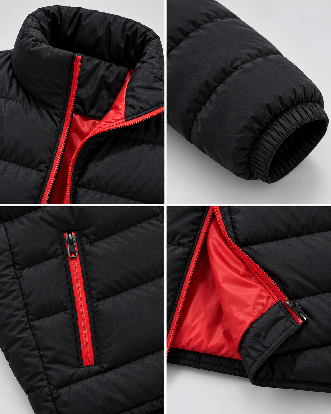 Cappotto Uomo in Cotone Pesante Collo Alto con Zip Invernale