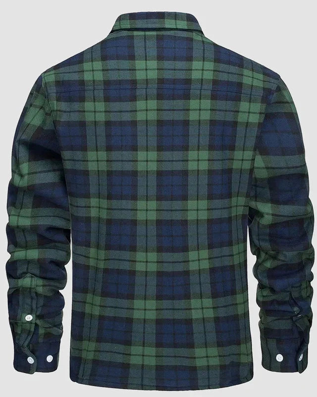 Aurazio Giacca in flanella con fodera sherpa da uomo