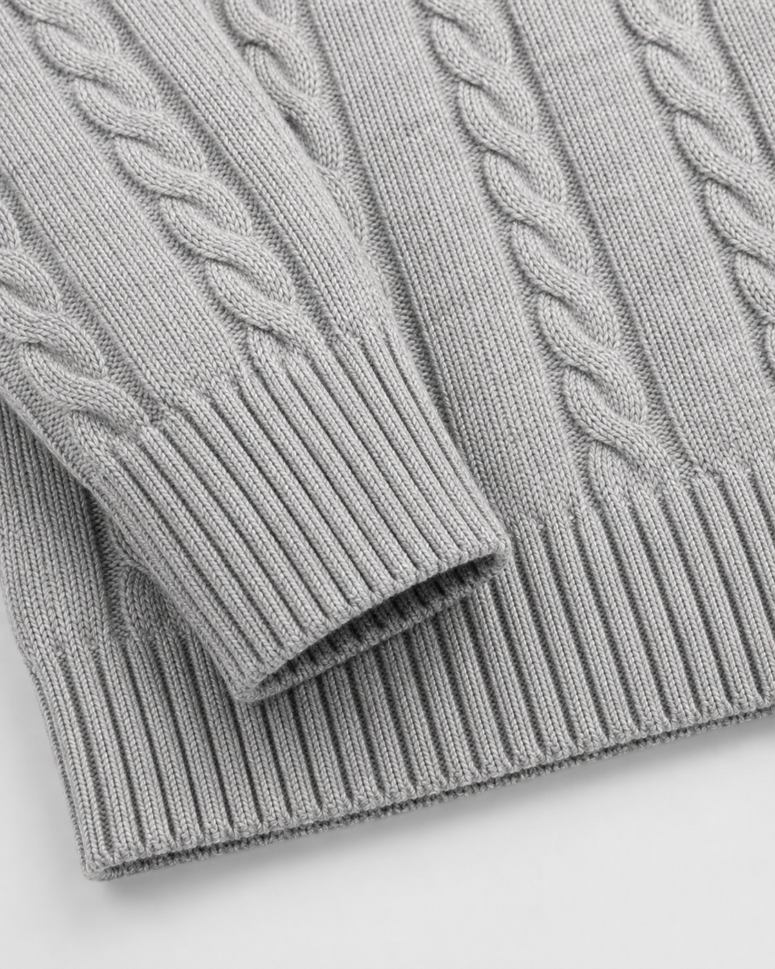 Maglione Uomo Girocollo in Maglia a Trecce Misto Cotone