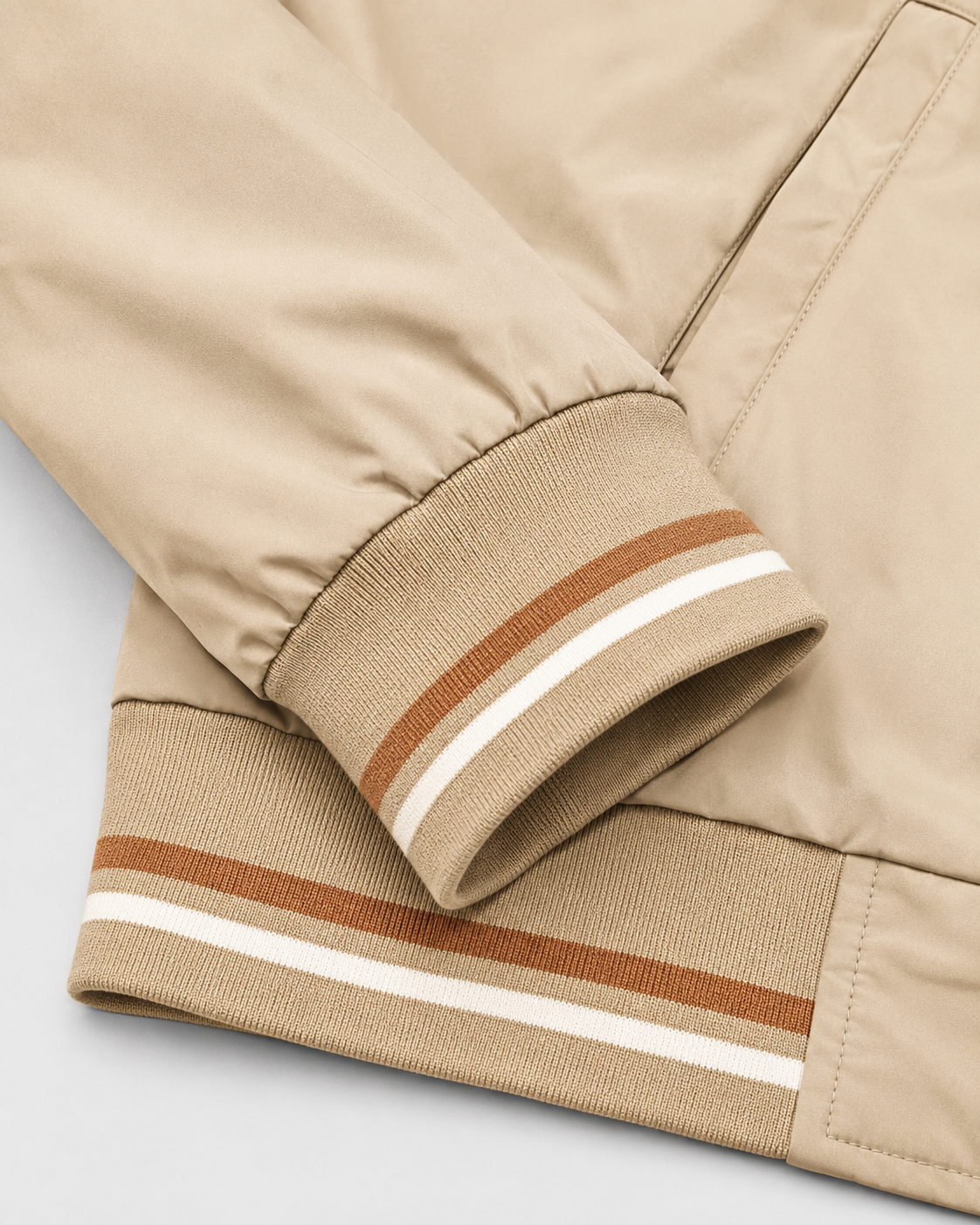 Giacca Bomber Uomo Classica con Bordi a Coste