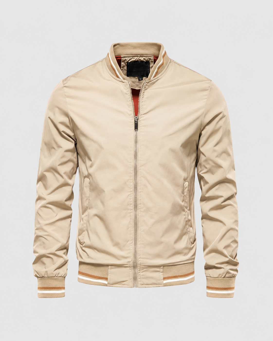 Giacca Bomber Uomo Classica con Bordi a Coste