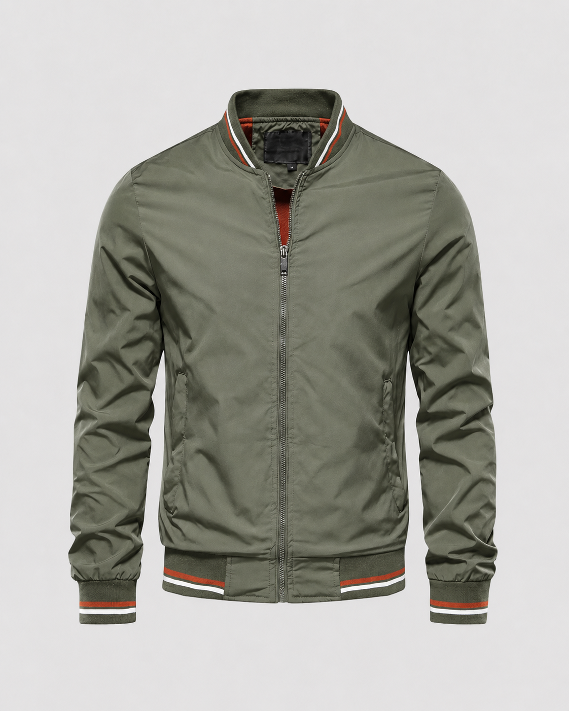 Giacca Bomber Uomo Classica con Bordi a Coste