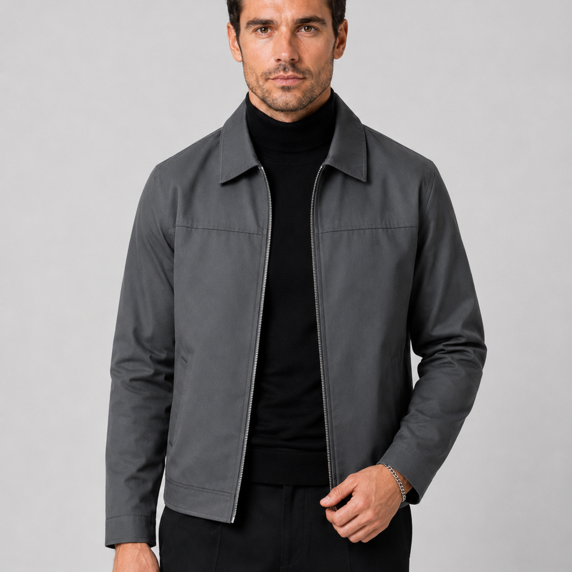 Giacca Harrington Uomo Classica con Zip