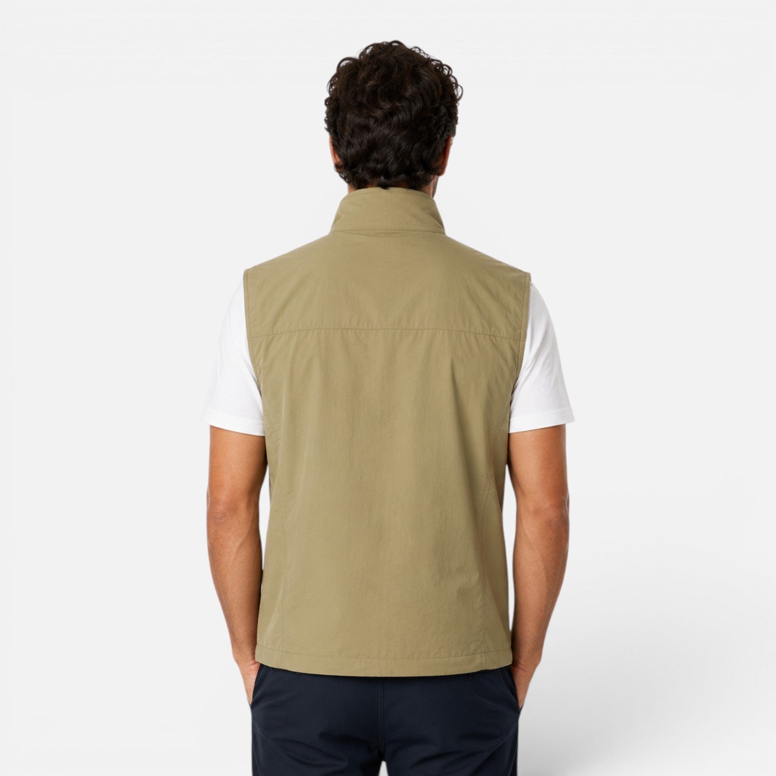 Gilet Uomo Multitasche con Zip Leggero Outdoor Smanicato