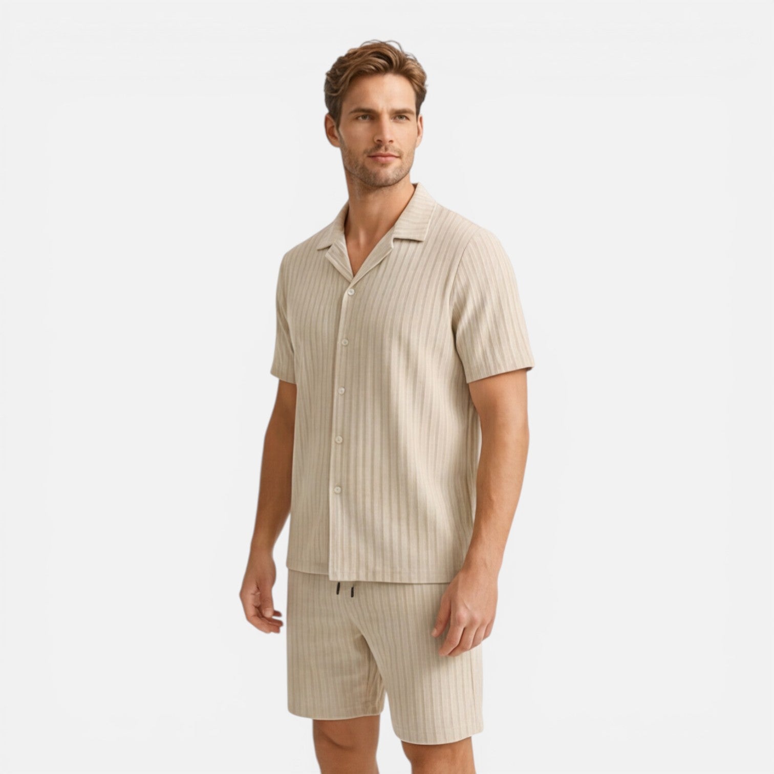 Completo Uomo Camicia e Shorts Traspirante Estivo