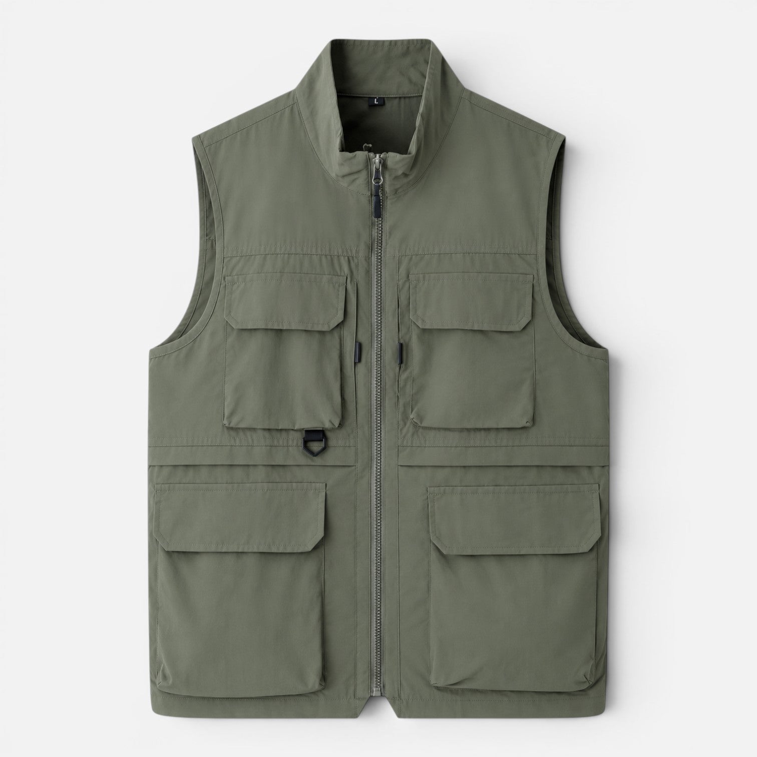 Gilet Uomo Utility Multitasche con Zip Leggero