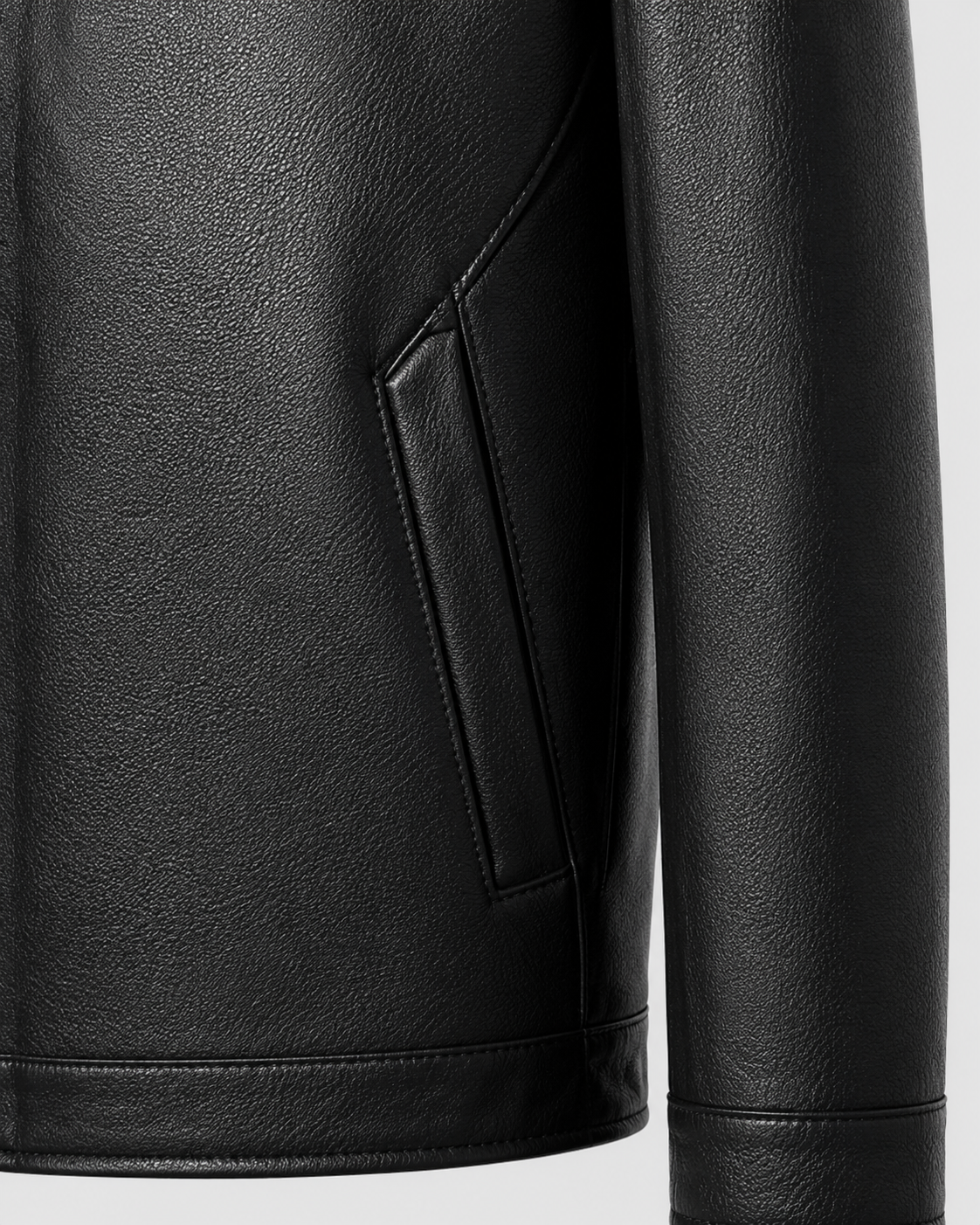 Giacca Uomo Effetto Pelle con Zip Colletto Classico