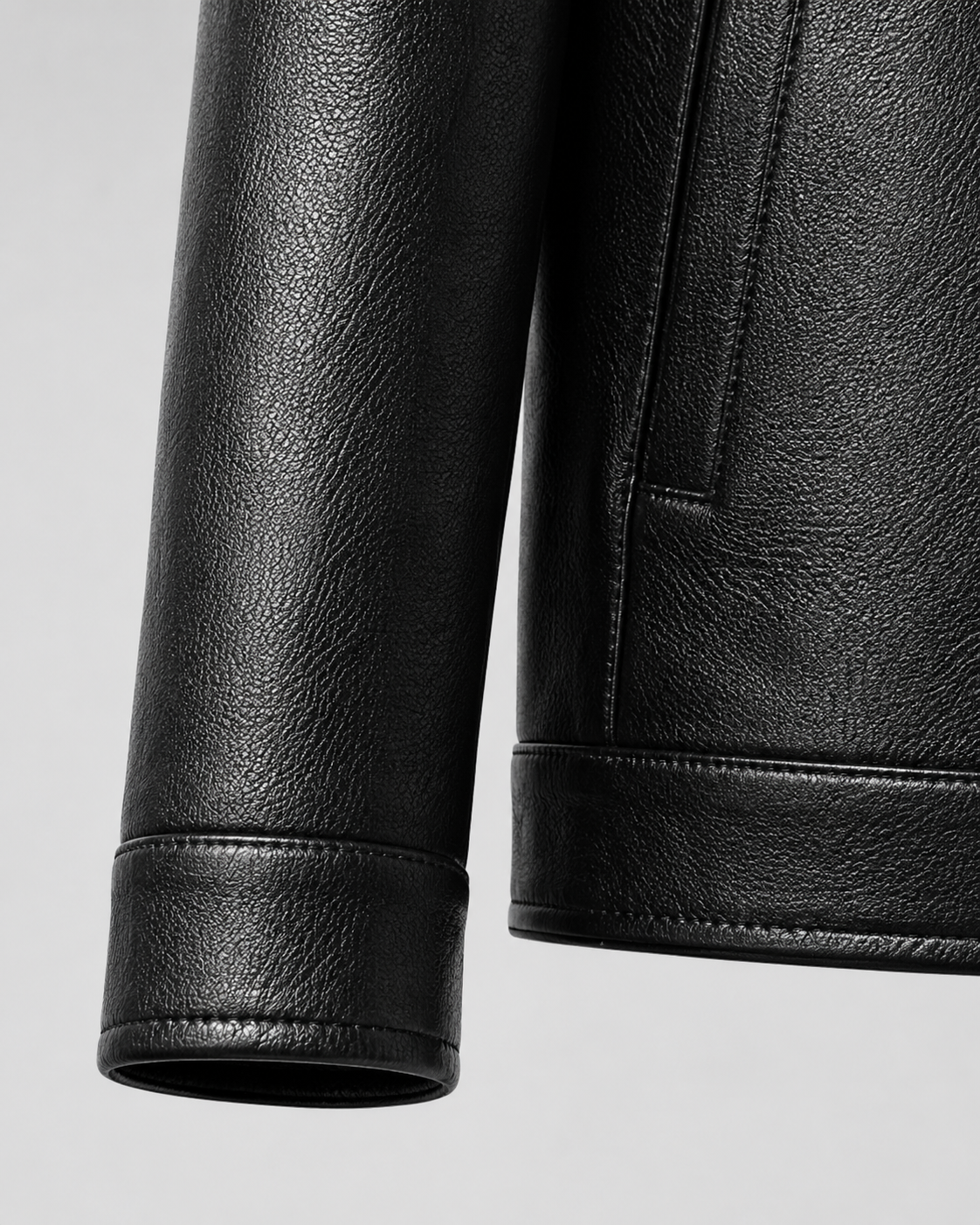 Giacca Uomo Effetto Pelle con Zip Colletto Classico