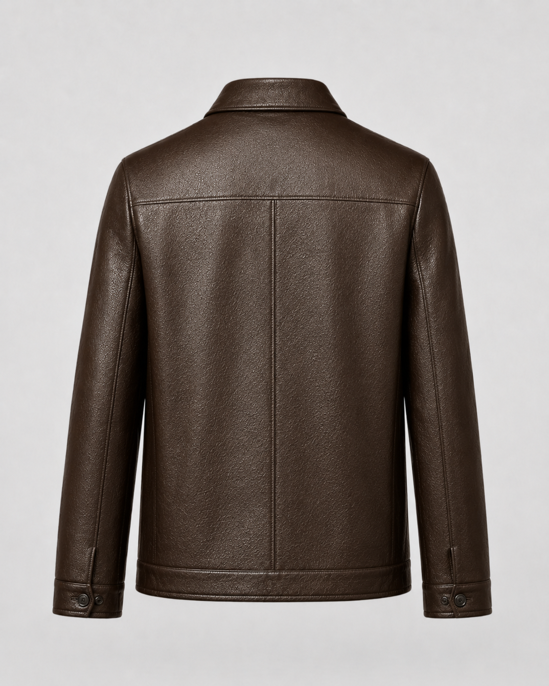 Giacca Uomo Effetto Pelle con Zip Colletto Classico