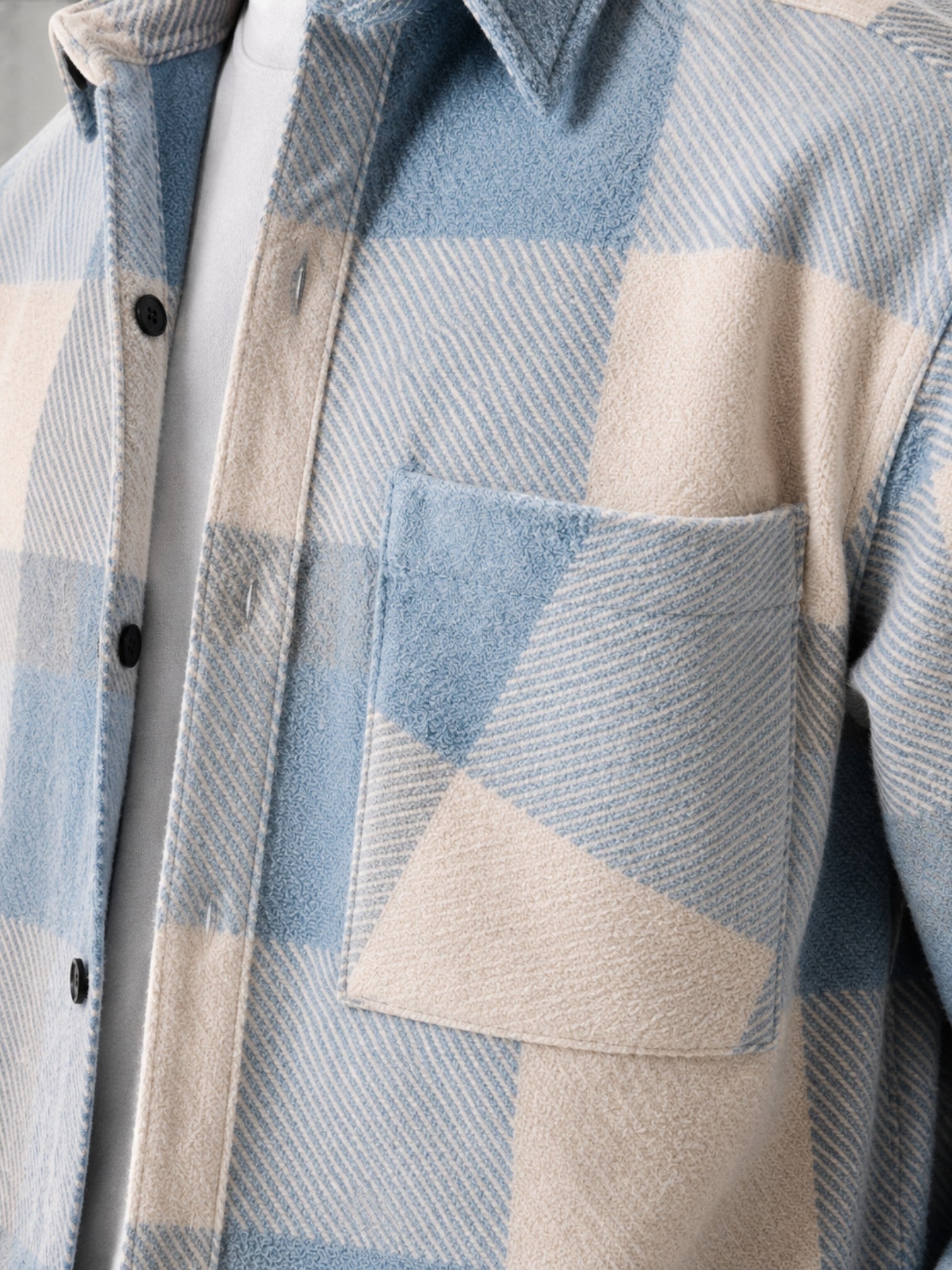 Camicia Uomo in Flanella a Quadri Maniche Lunghe