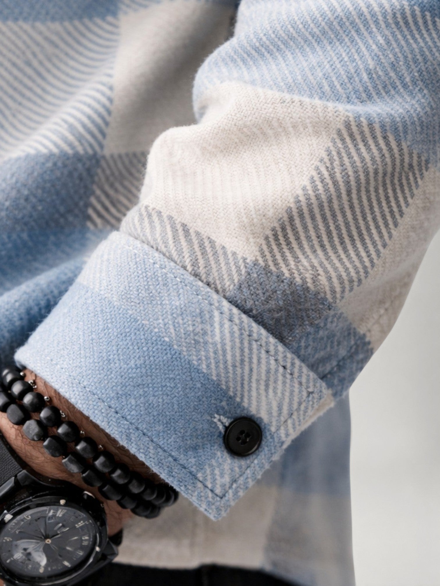 Camicia Uomo in Flanella a Quadri Maniche Lunghe