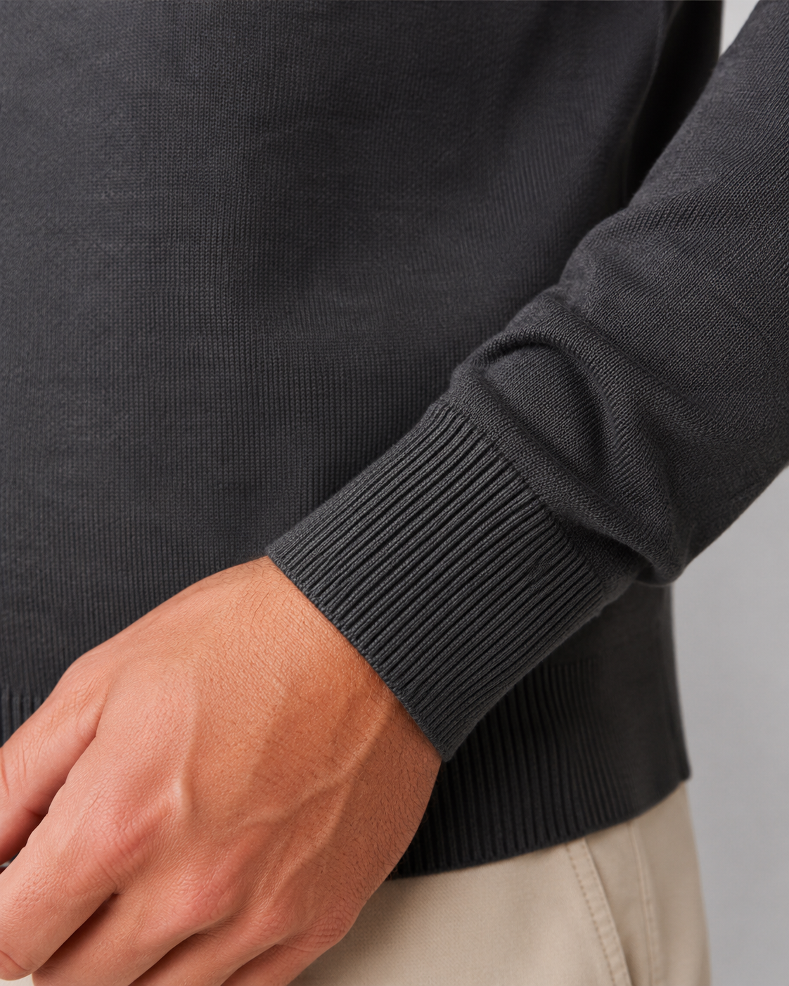 Maglione Uomo Mezza Zip in Maglia Morbida Classico
