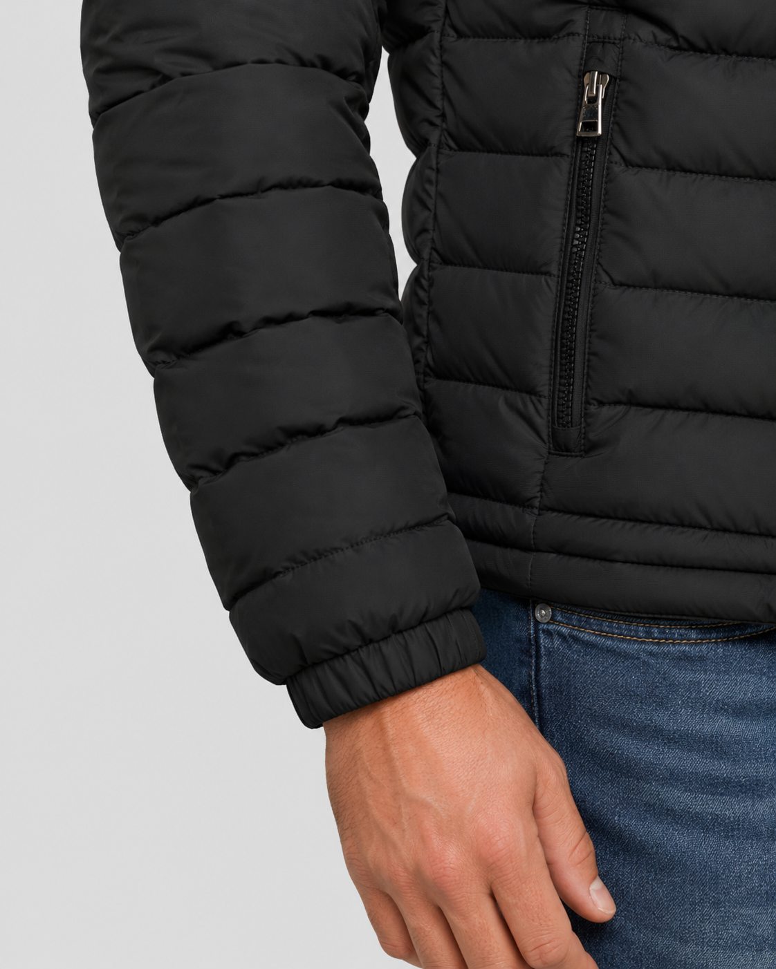 Giacca Uomo Trapuntata Collo Alto con Zip Invernale