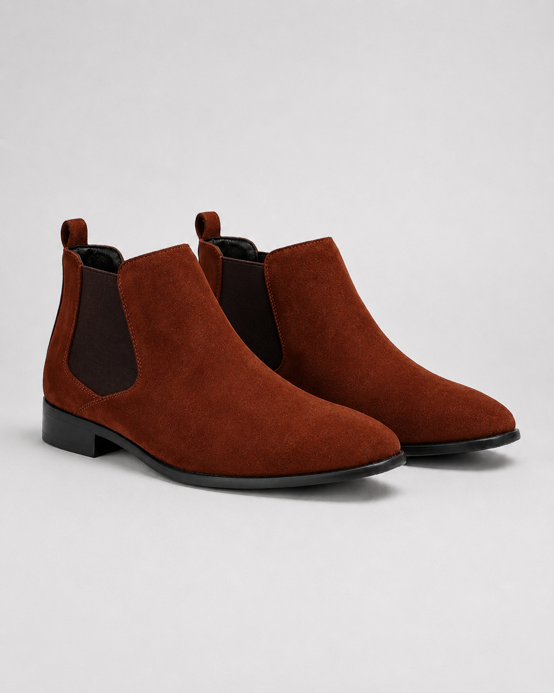 Stivaletti Chelsea Uomo Effetto Camoscio Slip-On