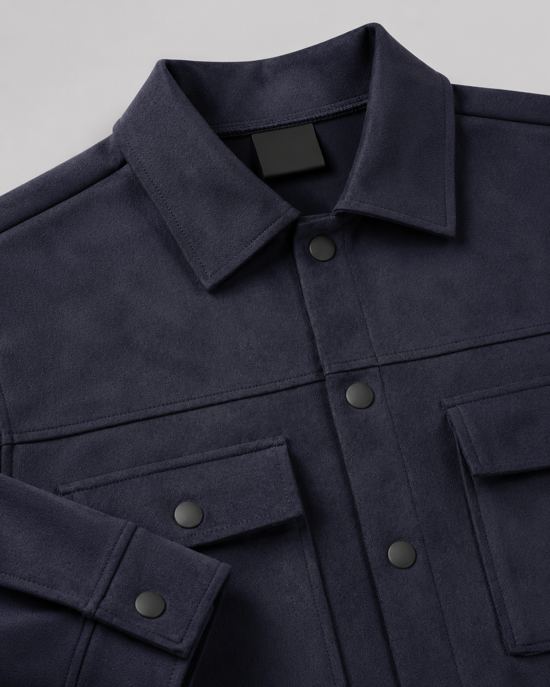 Giacca Camicia Uomo Effetto Camoscio Slim Utility