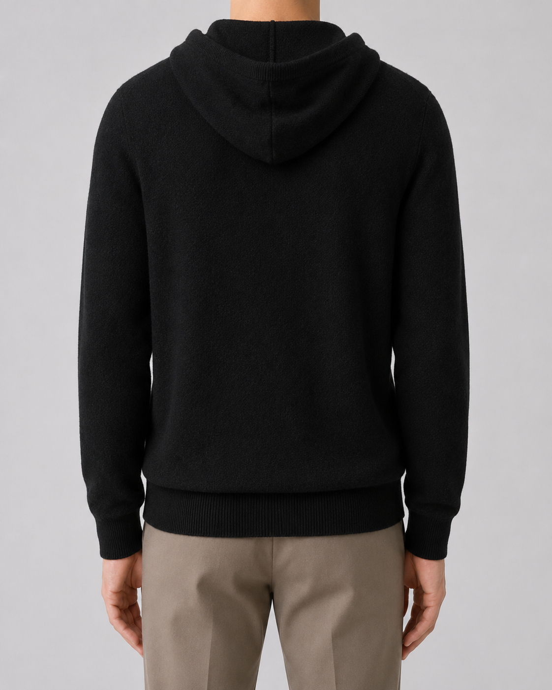 Maglione Uomo con Cappuccio in Lana e Coulisse