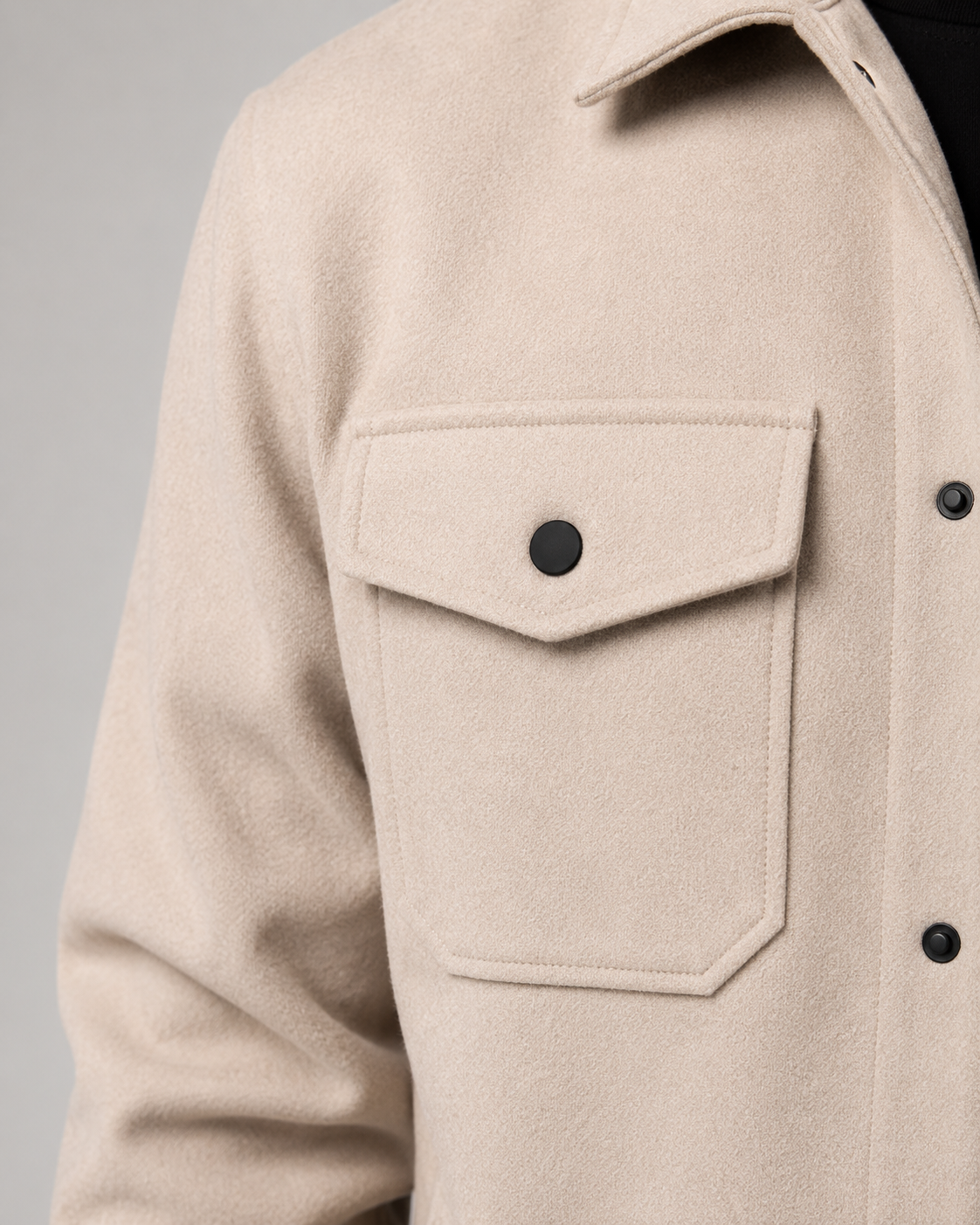 Giacca Camicia Uomo Utility con Tasche Frontali