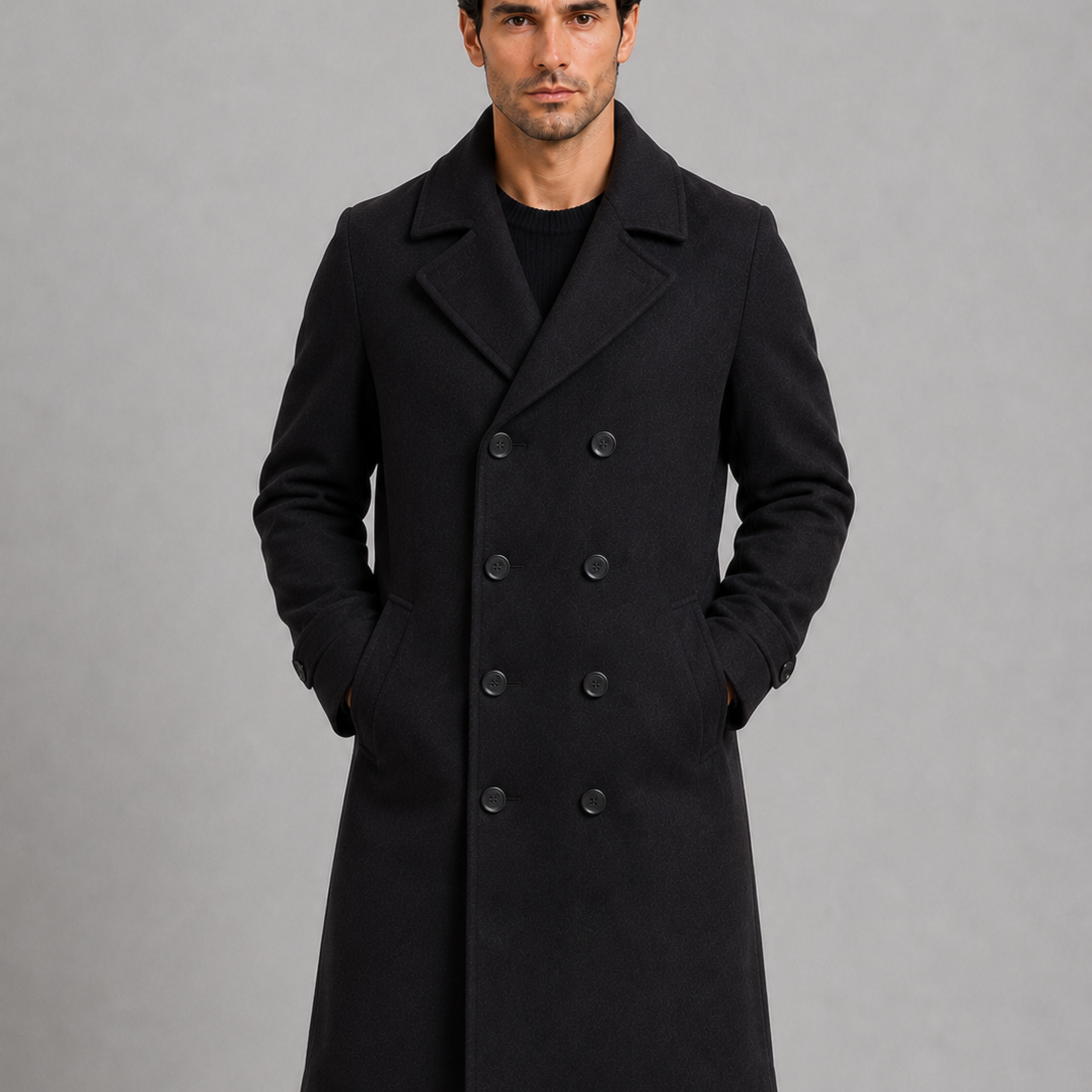 Cappotto Uomo Lungo Doppiopetto Sartoriale Invernale