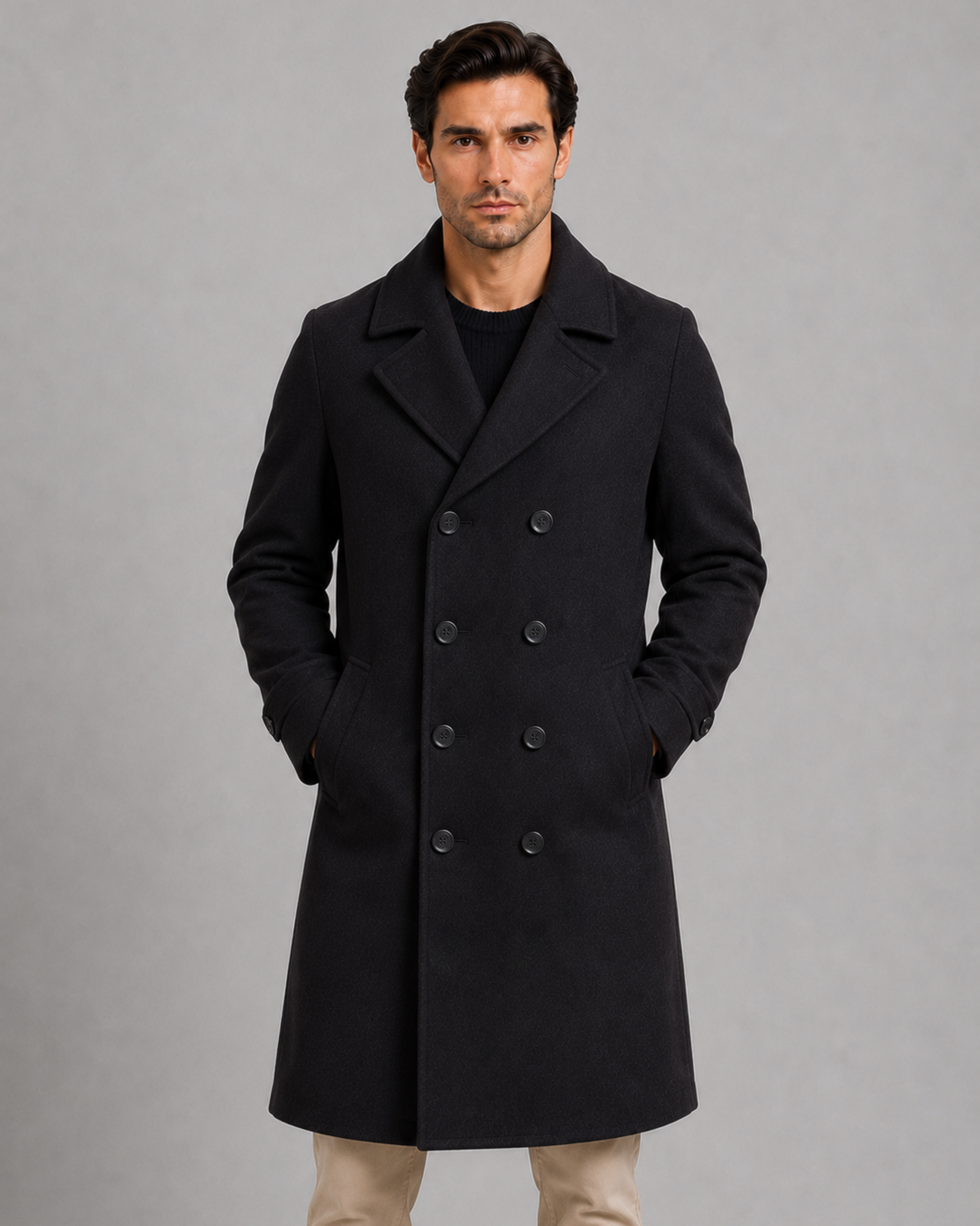 Cappotto Uomo Lungo Doppiopetto Sartoriale Invernale