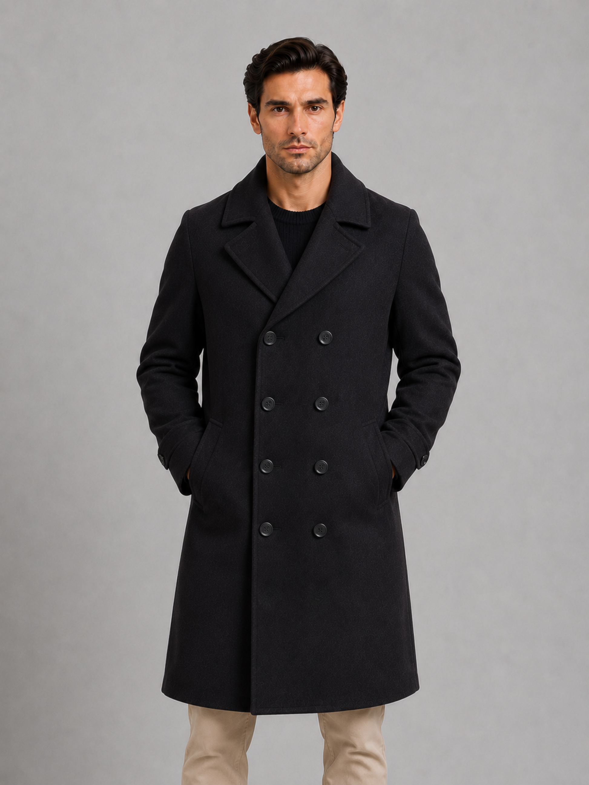 Cappotto Uomo Lungo Doppiopetto Sartoriale Invernale
