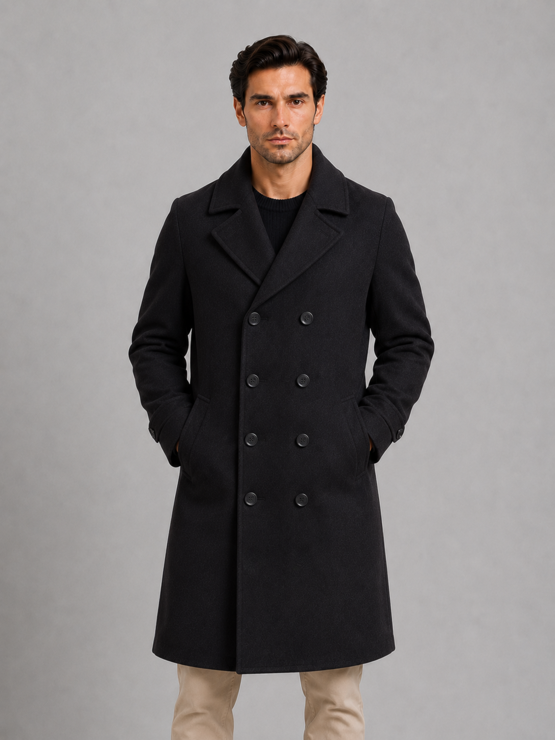 Cappotto Uomo Lungo Doppiopetto Sartoriale Invernale