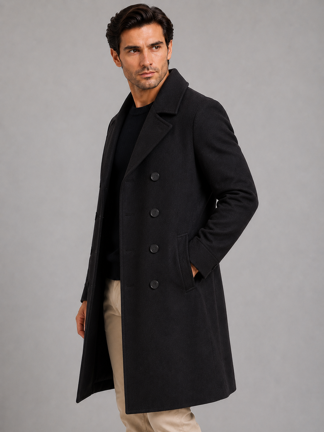 Cappotto Uomo Lungo Doppiopetto Sartoriale Invernale