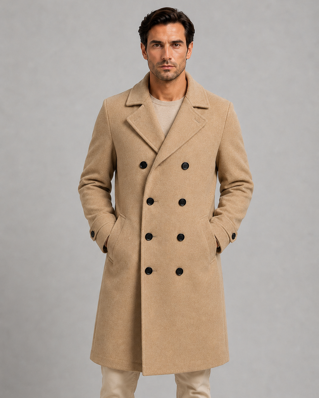 Cappotto Uomo Lungo Doppiopetto Sartoriale Invernale