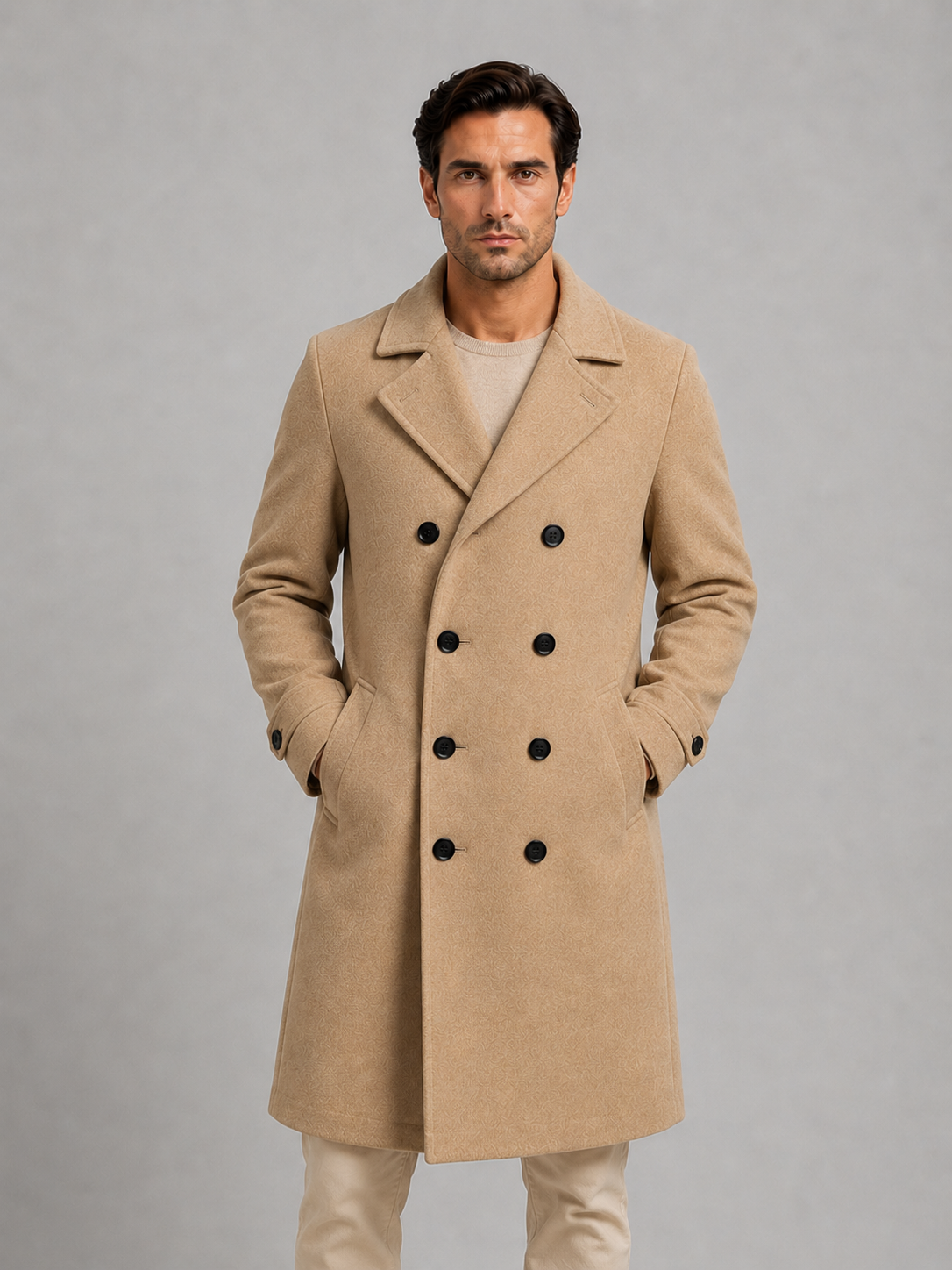Cappotto Uomo Lungo Doppiopetto Sartoriale Invernale