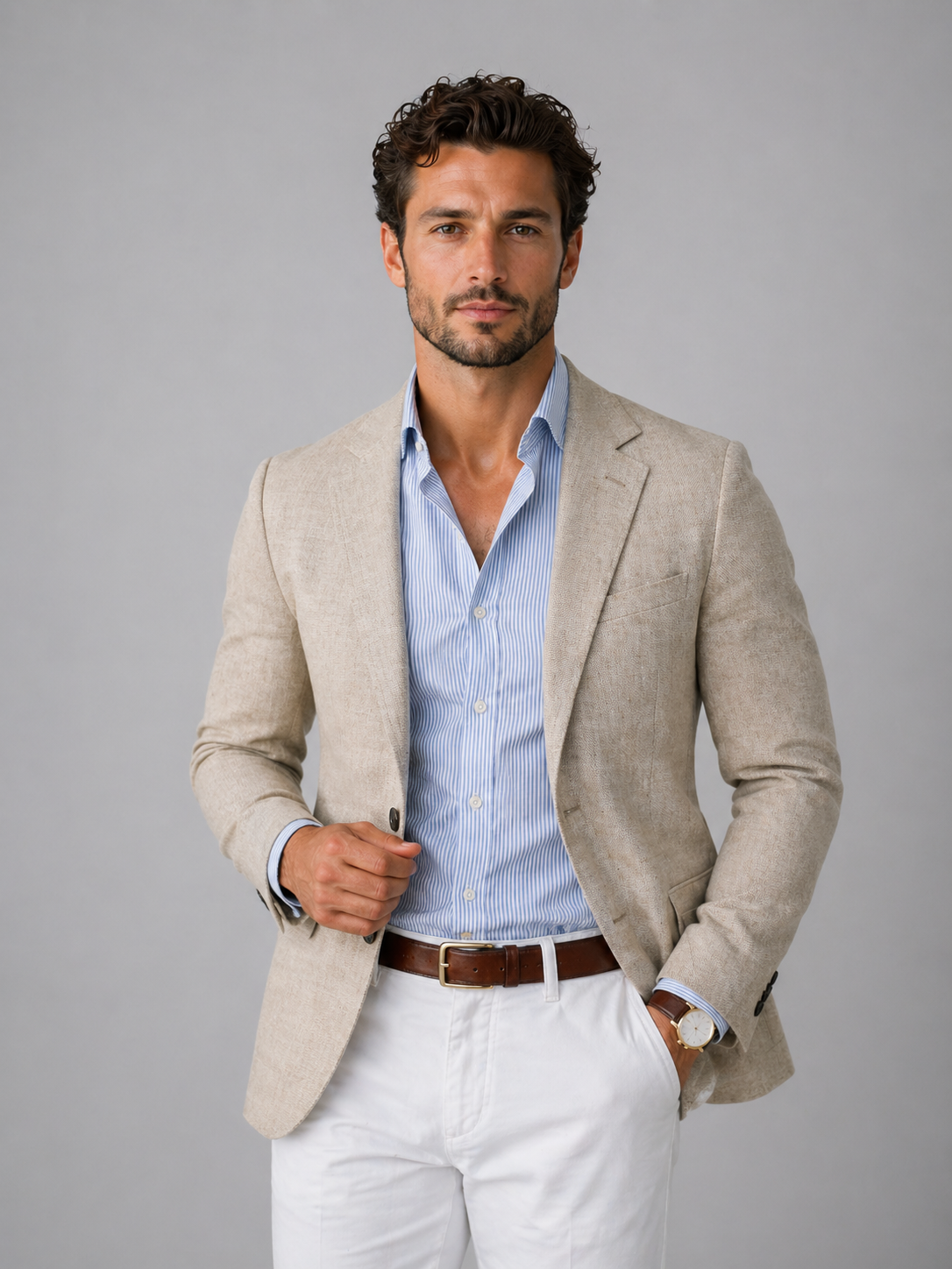 Blazer Uomo in Maglia Slim Fit Elegante Smart Casual
