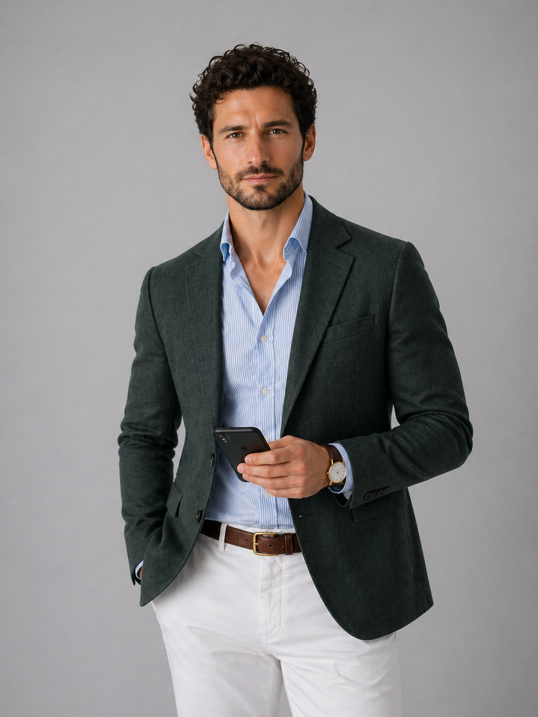 Blazer Uomo in Maglia Slim Fit Elegante Smart Casual