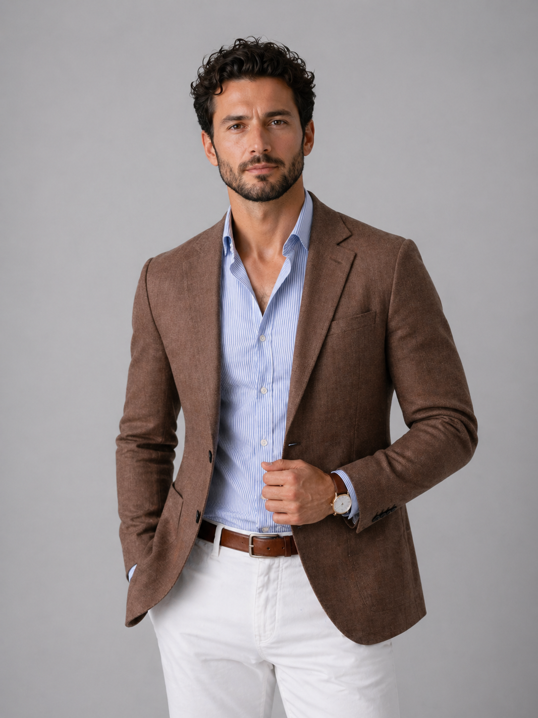 Blazer Uomo in Maglia Slim Fit Elegante Smart Casual