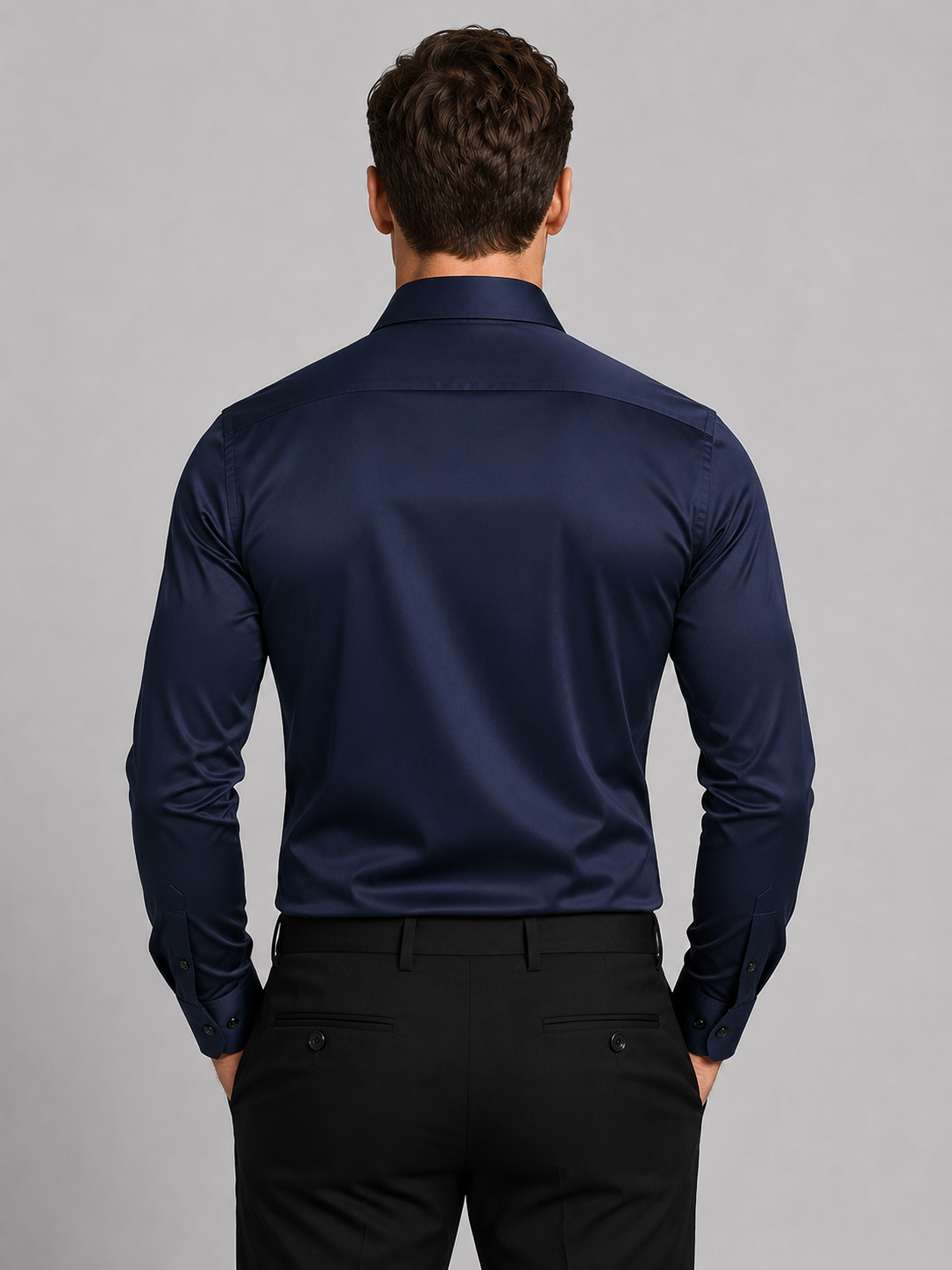 Camicia Uomo Slim Fit Elasticizzata Elegante Business
