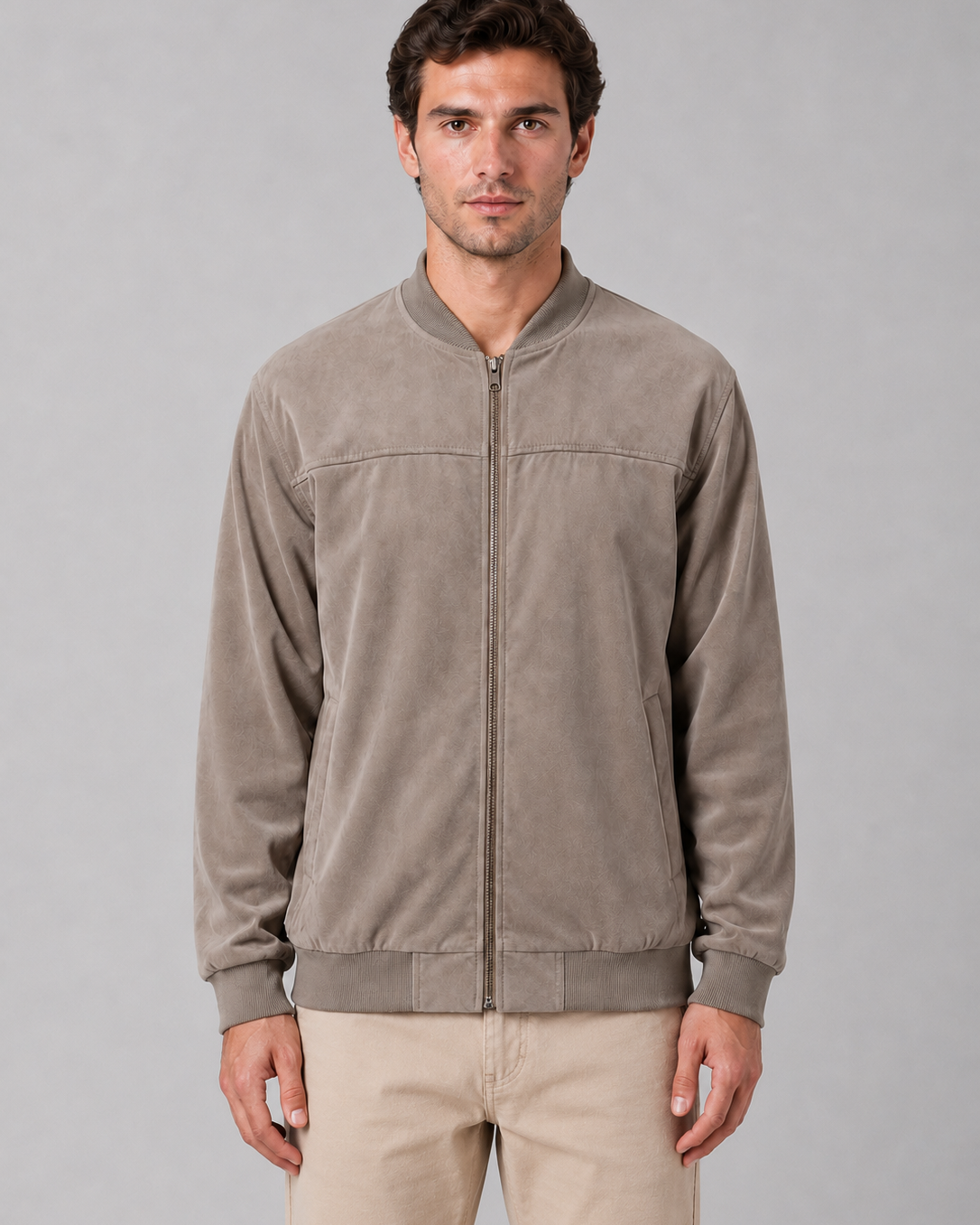 Giacca Bomber Uomo con Zip Regular Fit Casual