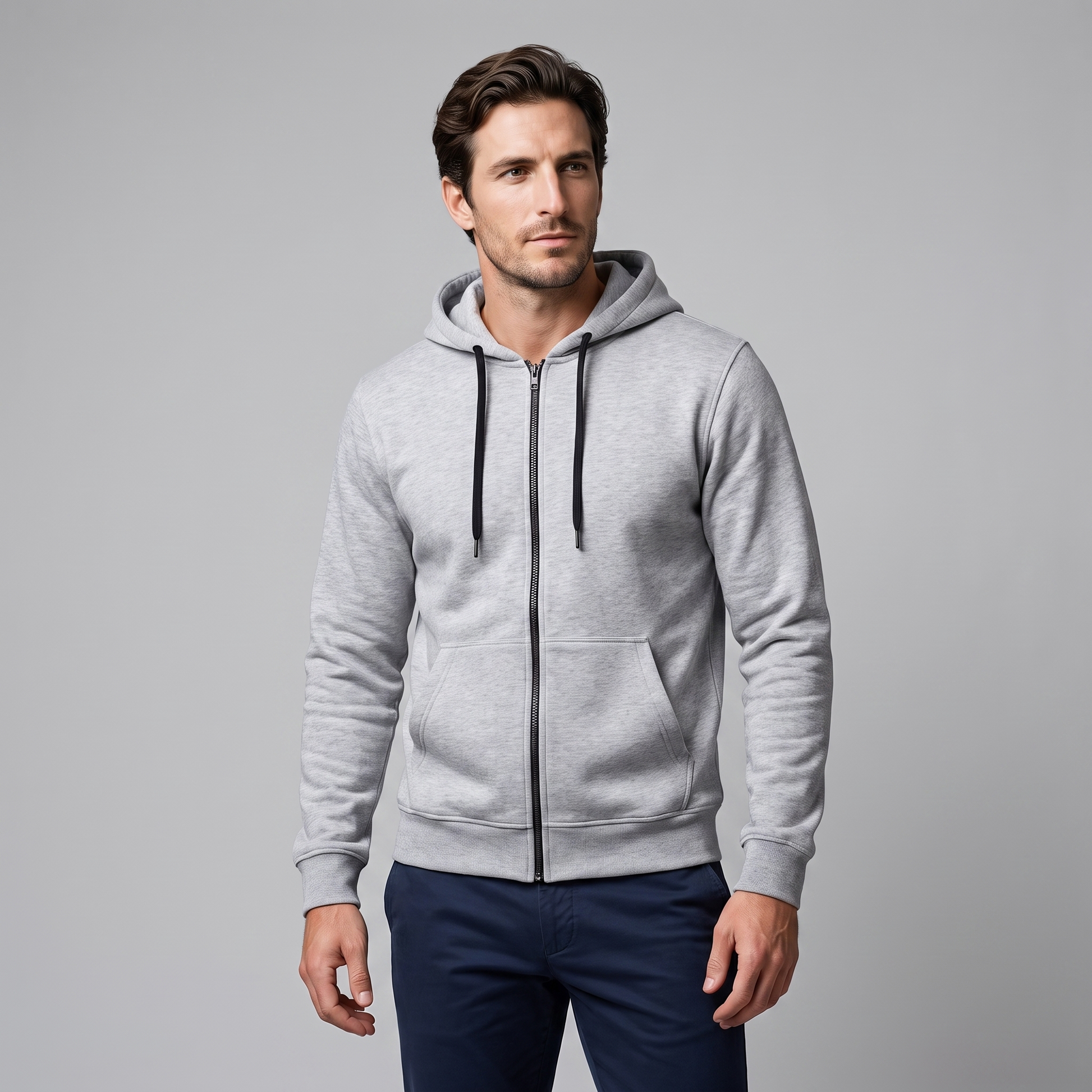 Gilet Uomo in Pile con Cappuccio Antivento Autunnale