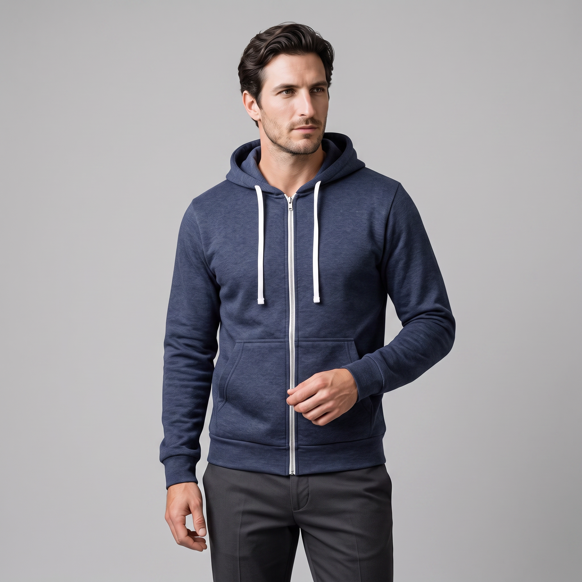 Gilet Uomo in Pile con Cappuccio Antivento Autunnale