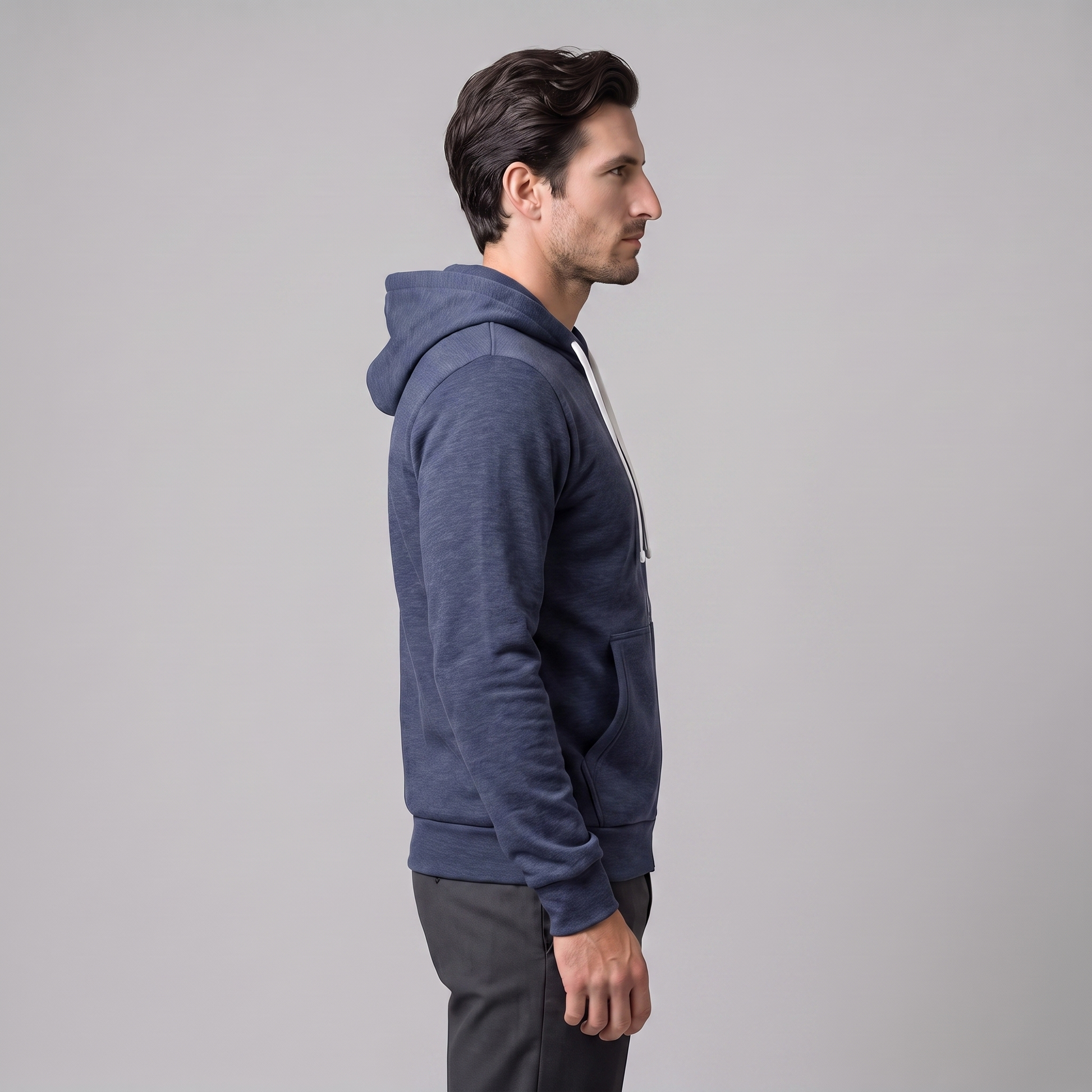Gilet Uomo in Pile con Cappuccio Antivento Autunnale