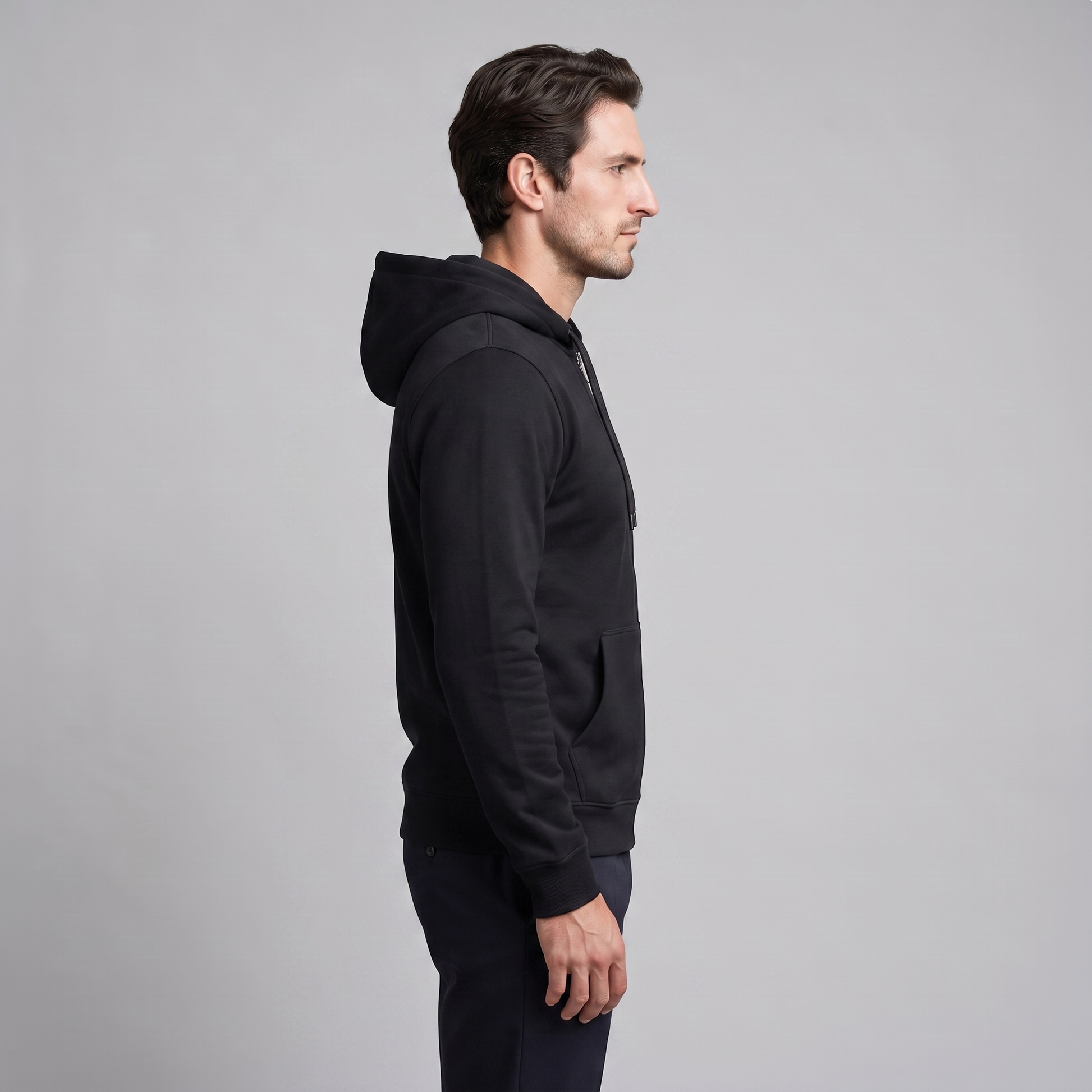 Gilet Uomo in Pile con Cappuccio Antivento Autunnale