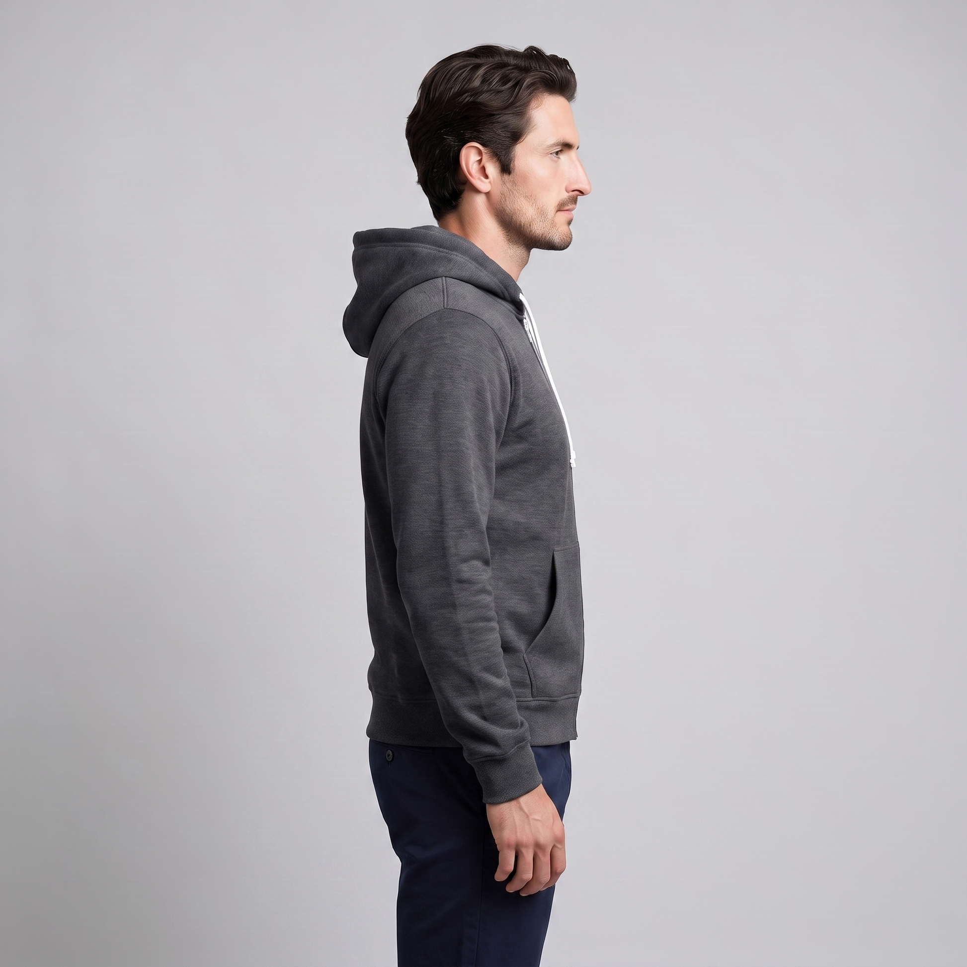 Gilet Uomo in Pile con Cappuccio Antivento Autunnale
