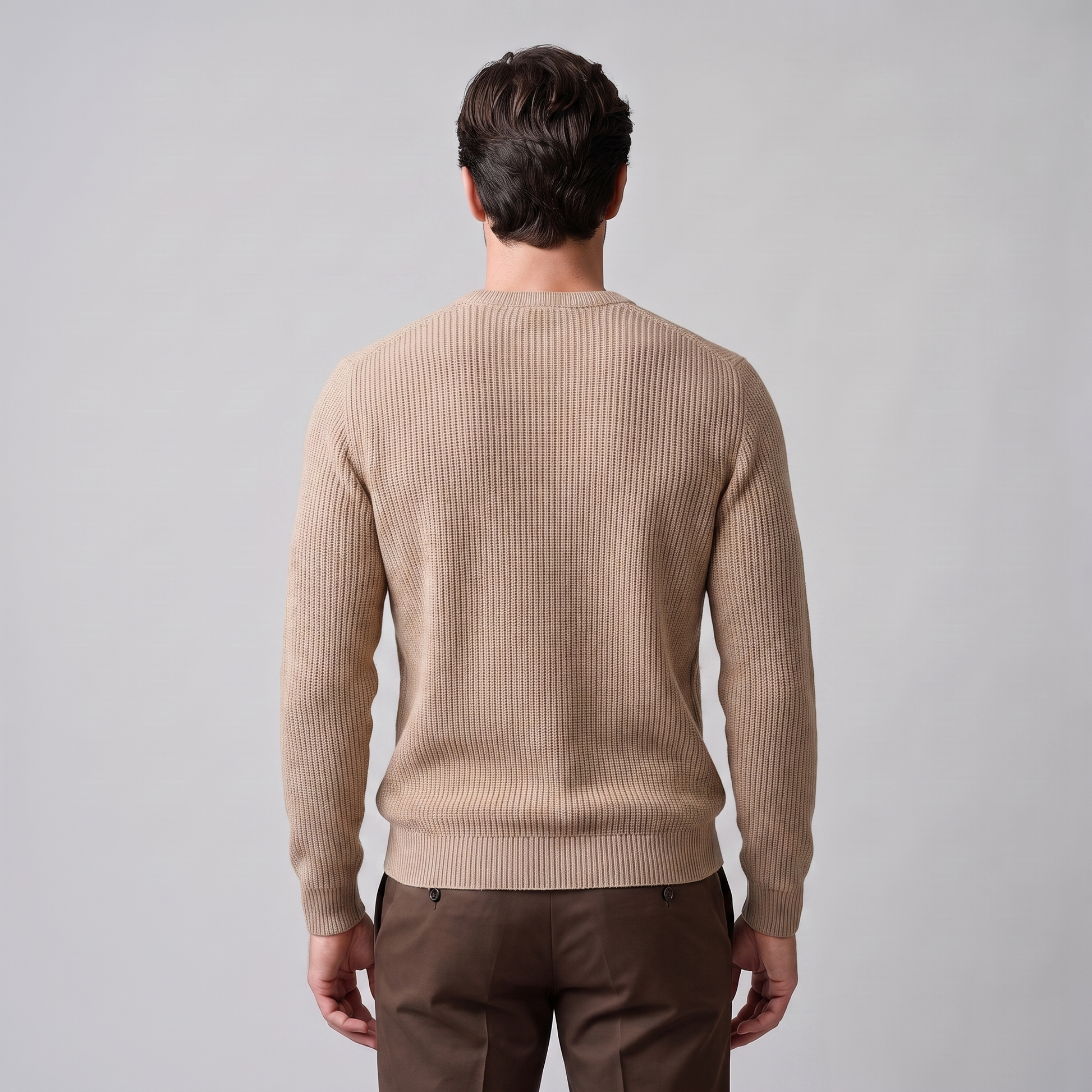 Maglione Uomo Girocollo in Maglia a Intreccio Texturizzato