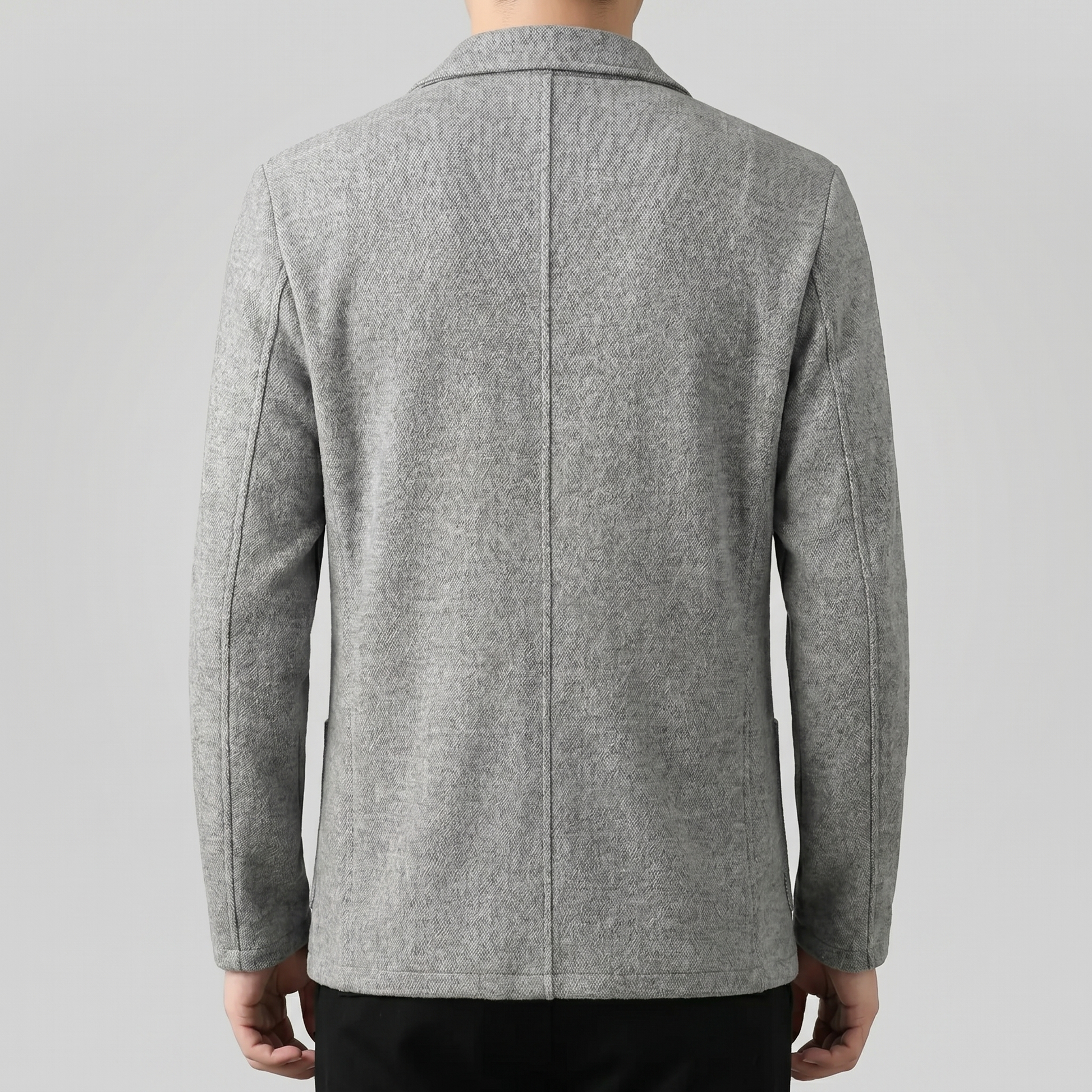 Blazer Uomo Monopetto Casual con Revers Taglio Sartoriale
