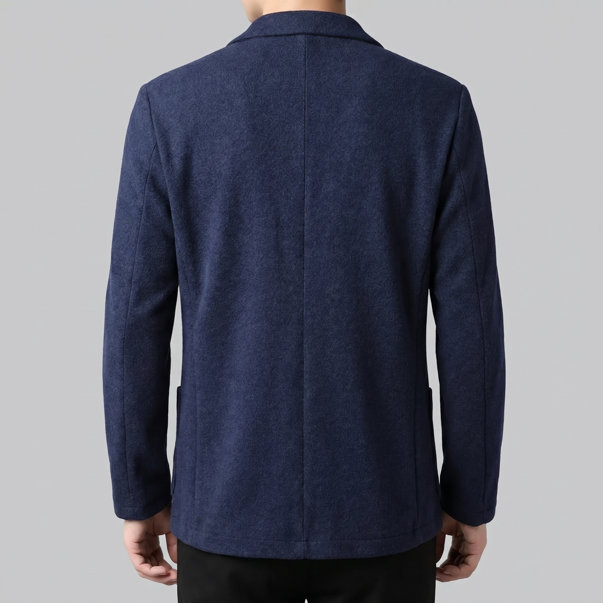 Blazer Uomo Monopetto Casual con Revers Taglio Sartoriale