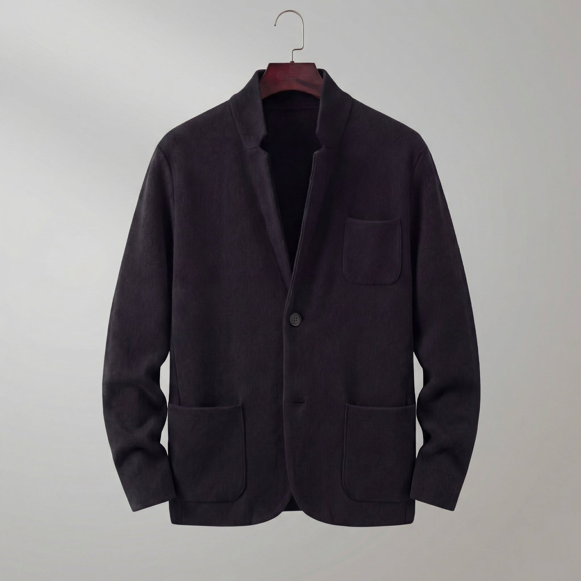 Blazer Uomo Monopetto Casual con Revers Taglio Sartoriale