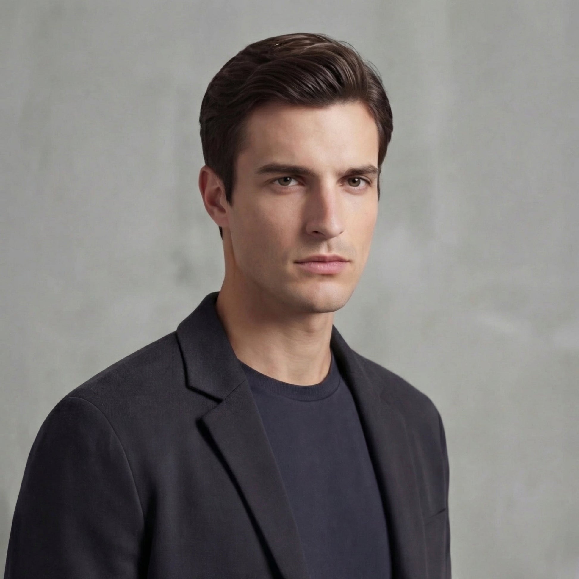 Blazer Uomo Monopetto Casual con Revers Taglio Sartoriale