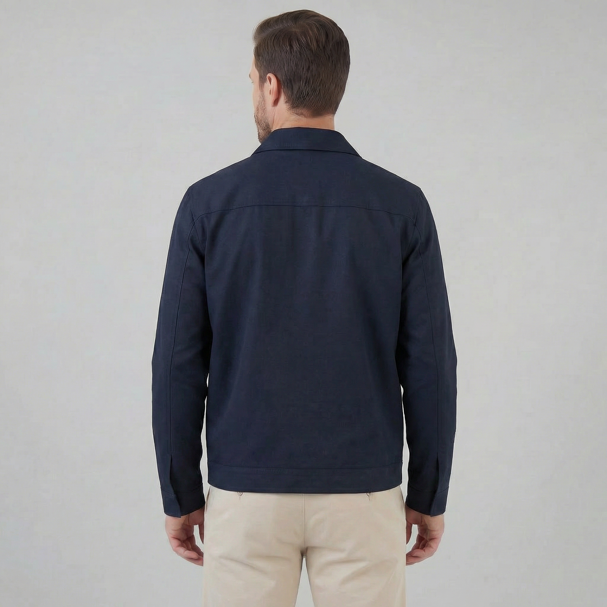 Giacca Uomo Mezza Stagione Slim con Colletto Classico