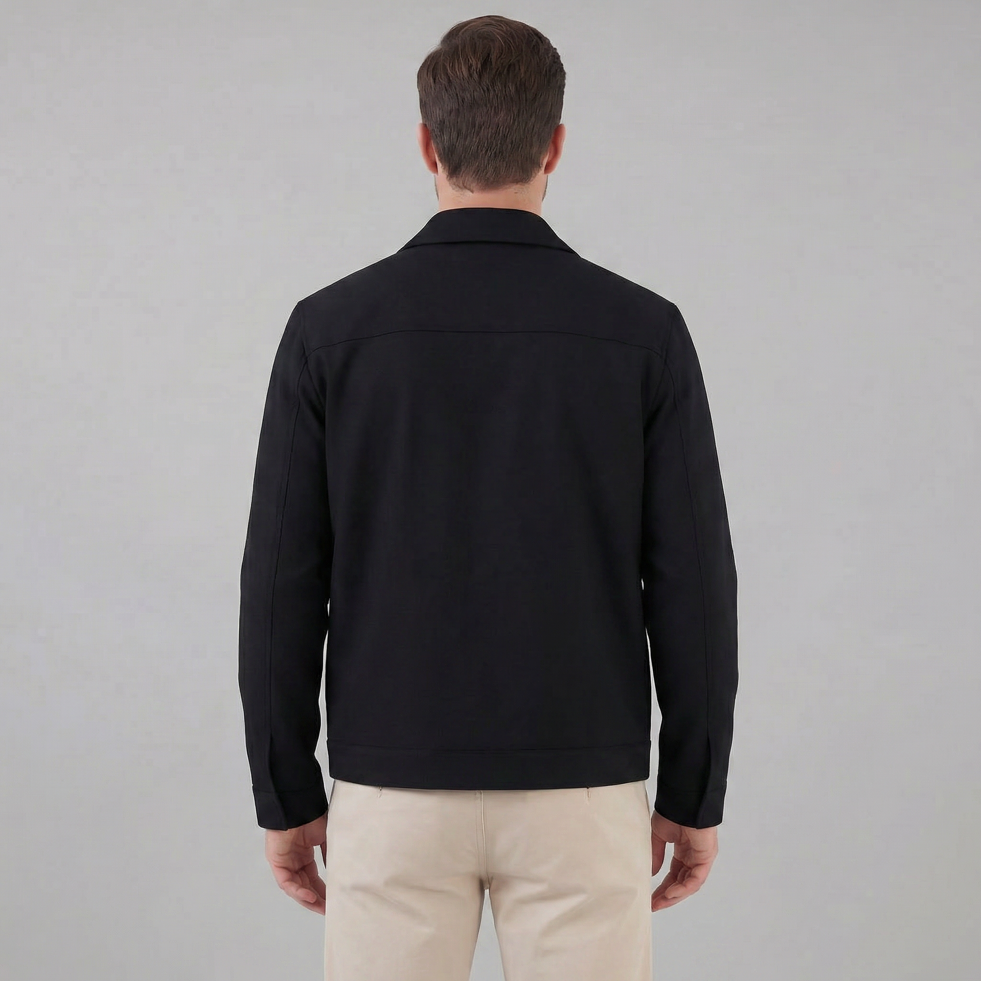 Giacca Uomo Mezza Stagione Slim con Colletto Classico