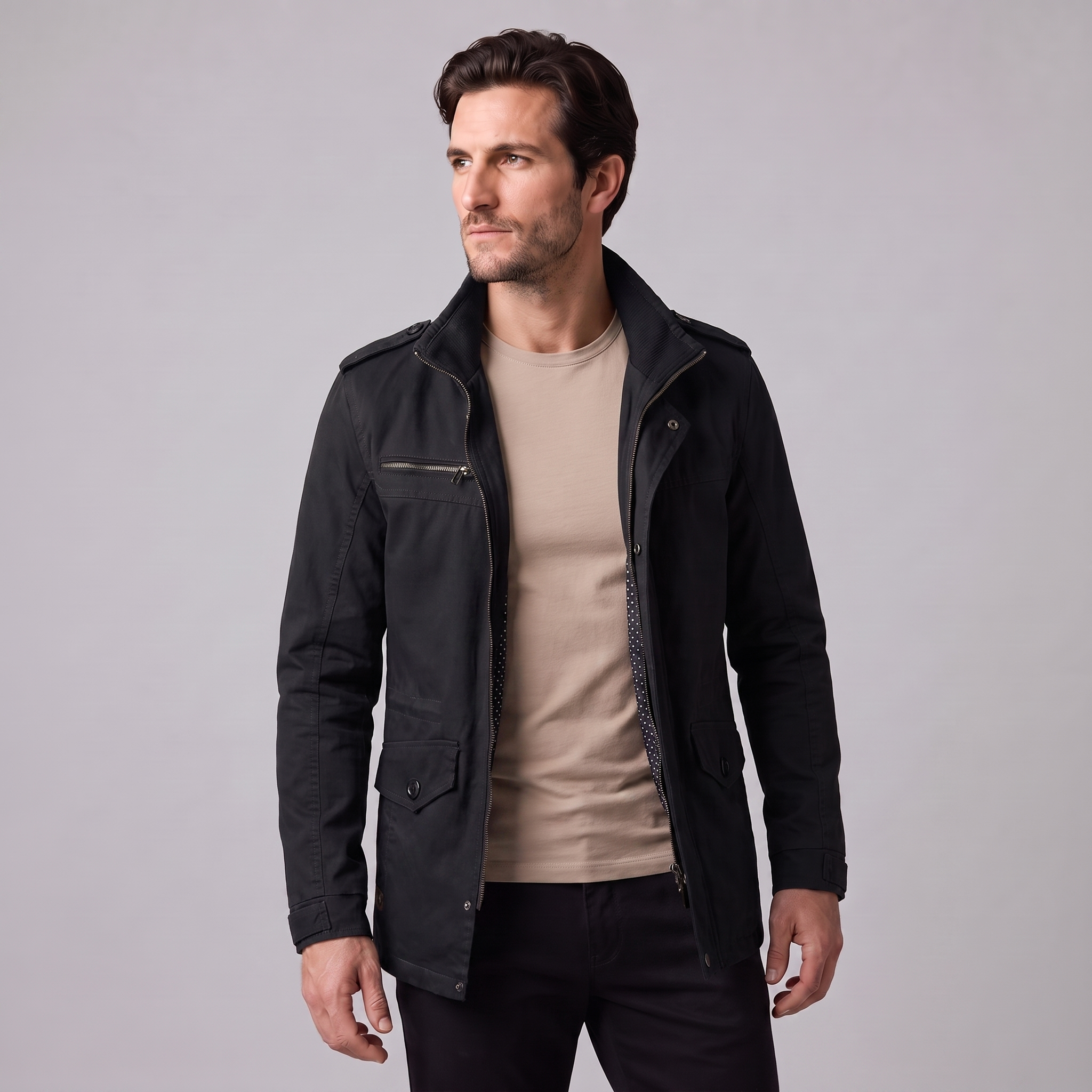 Giacca Uomo Imbottita Slim con Spalline Classica