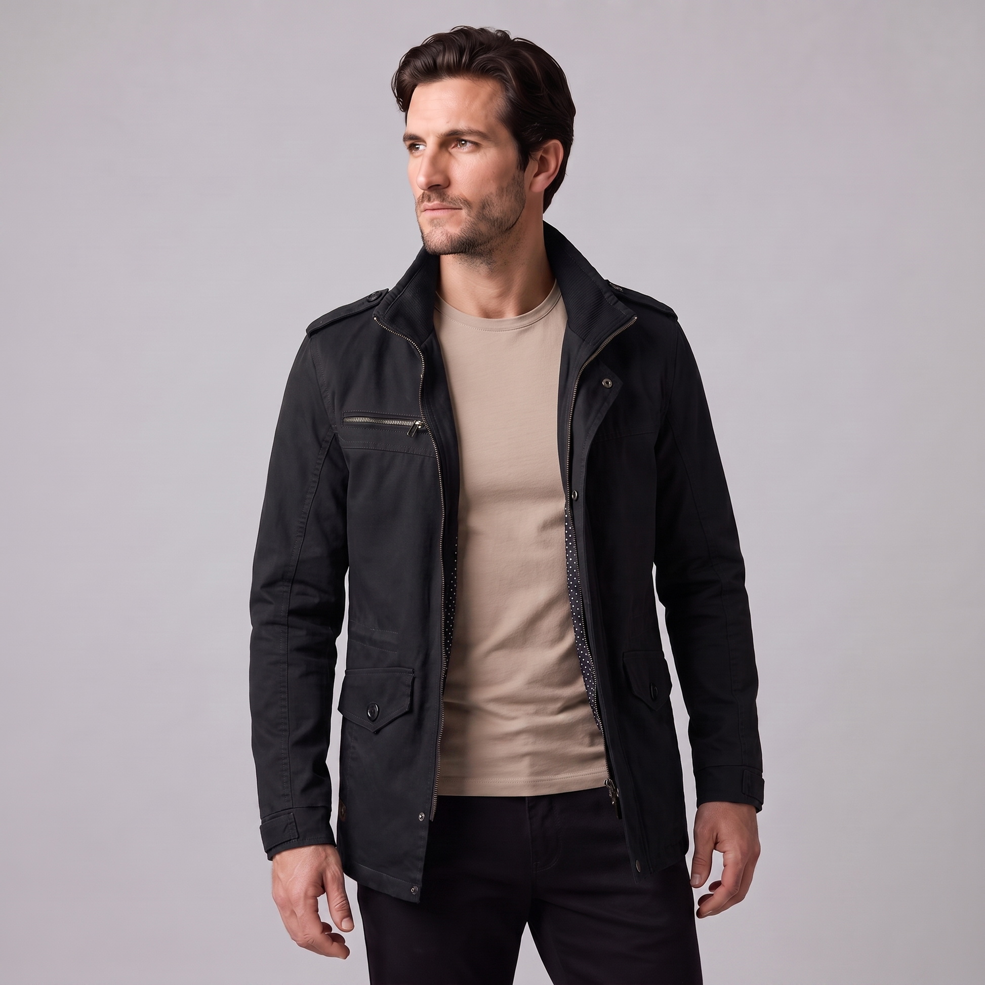 Giacca Uomo Imbottita Slim con Spalline Classica