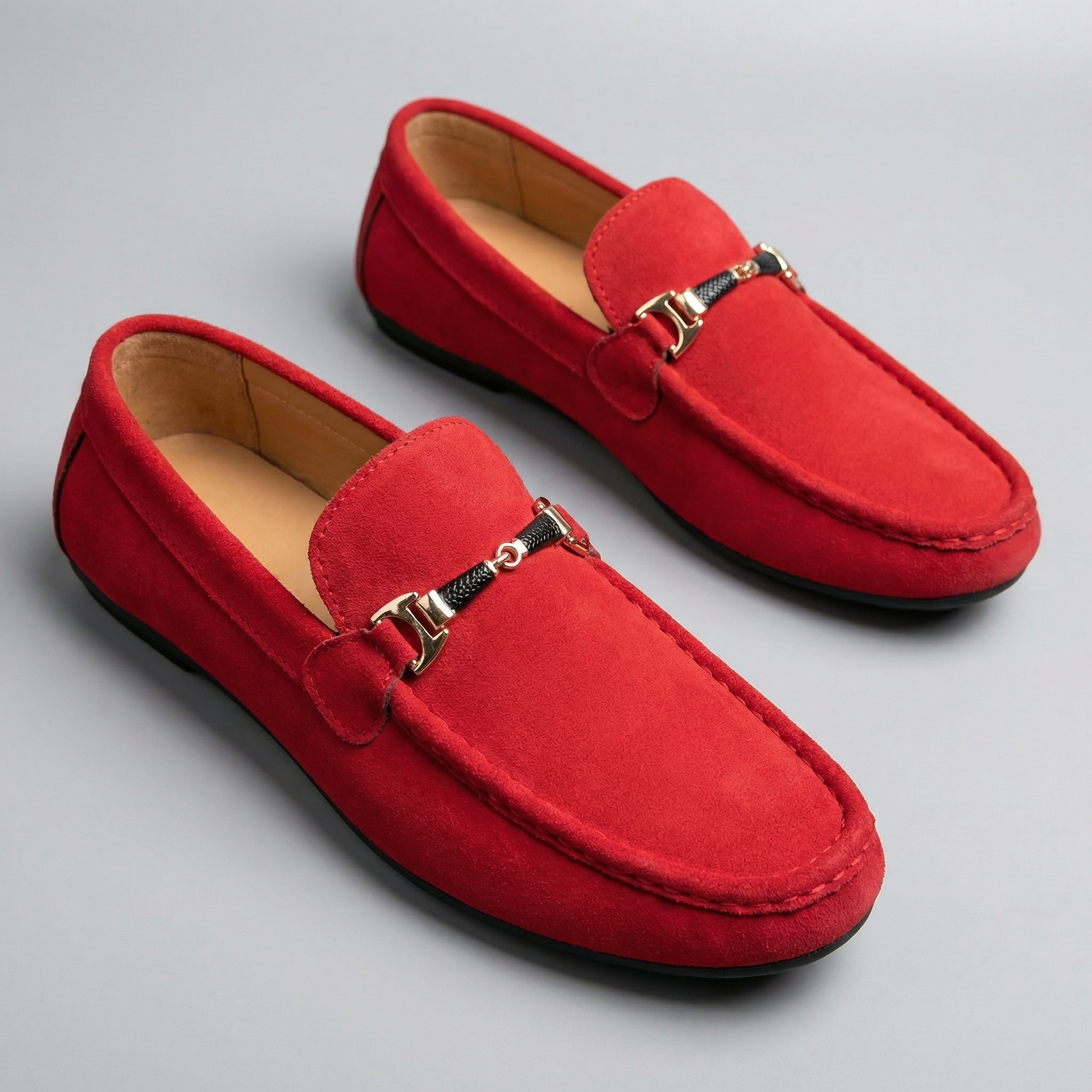 Mocassini Uomo Slip-On Eleganti Effetto Camoscio